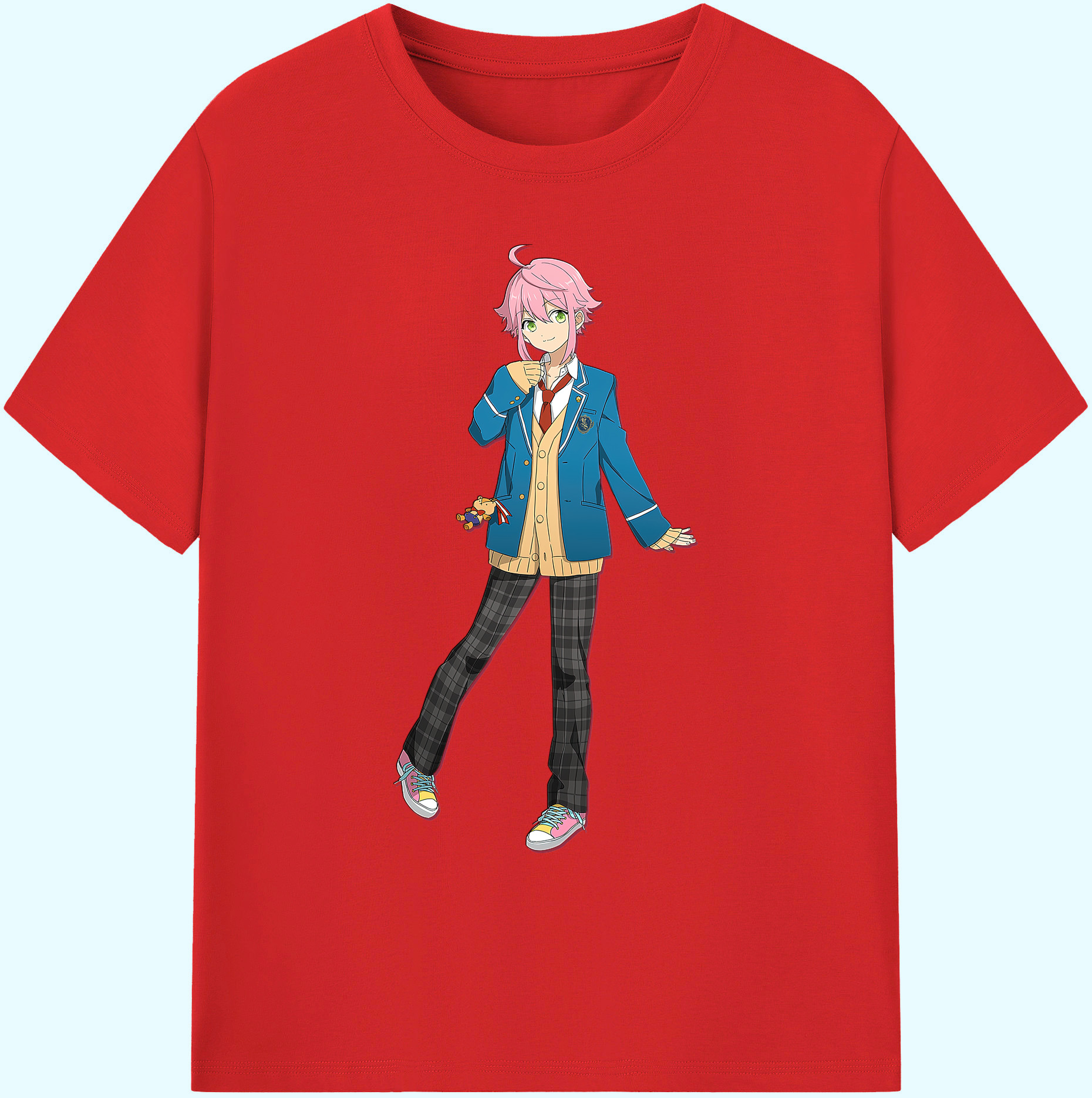 （画像用） あんさんぶるスターズ! Ensemble Stars 綿100％ メンズ半袖Tシャツ｜肌触りやわらか＆通気性
