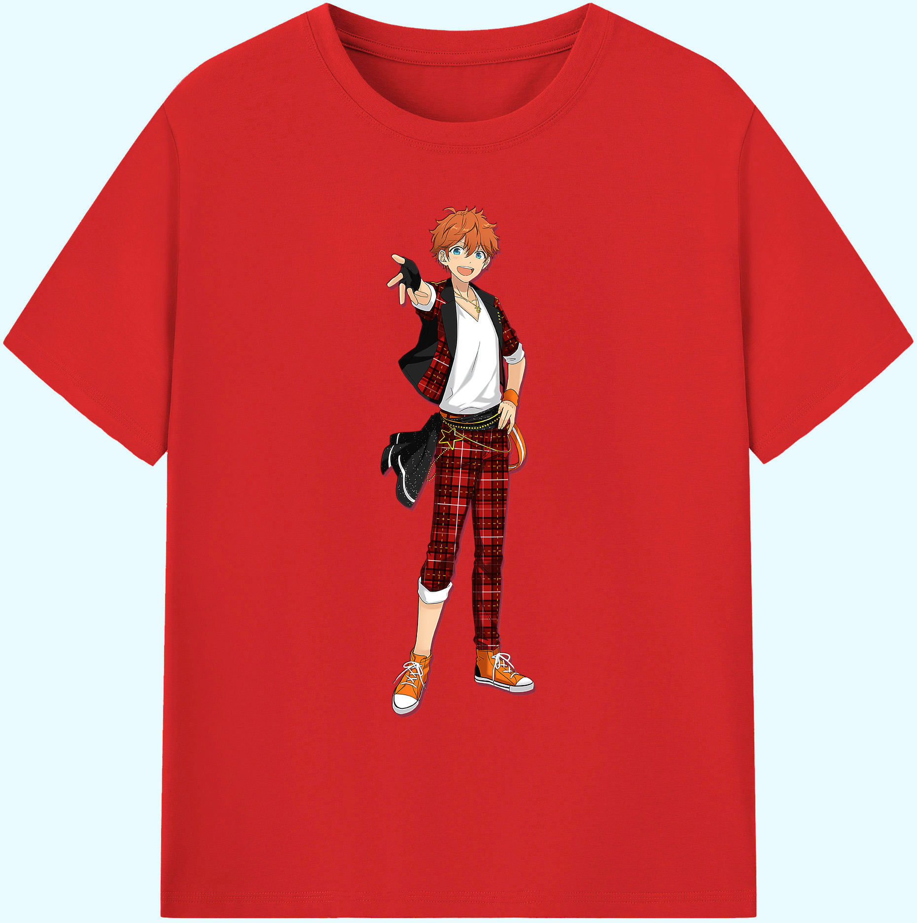 （画像用） あんさんぶるスターズ! Ensemble Stars 綿100％ メンズ半袖Tシャツ｜肌触りやわらか＆通気性