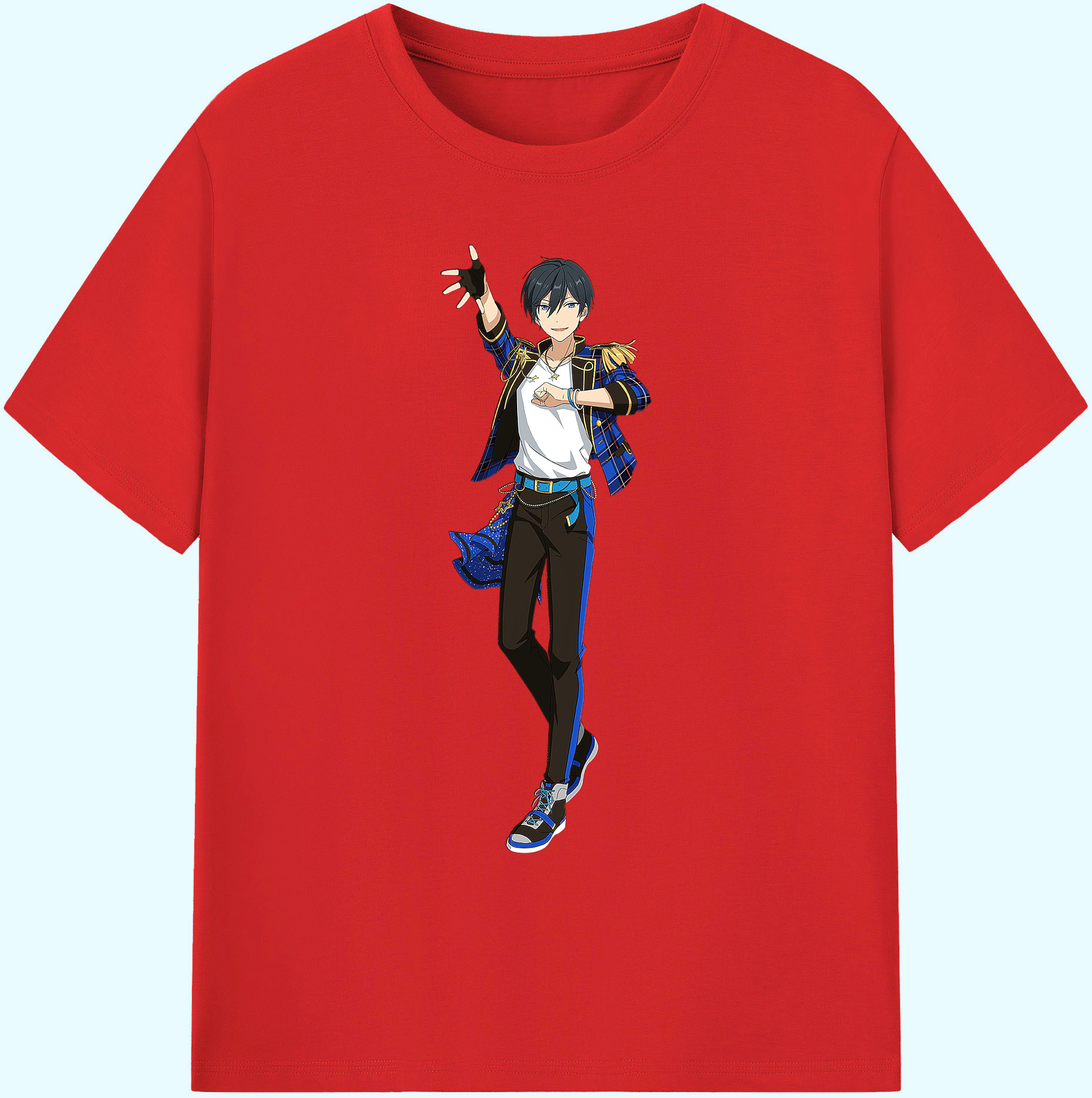 （画像用） あんさんぶるスターズ! Ensemble Stars 綿100％ メンズ半袖Tシャツ｜肌触りやわらか＆通気性