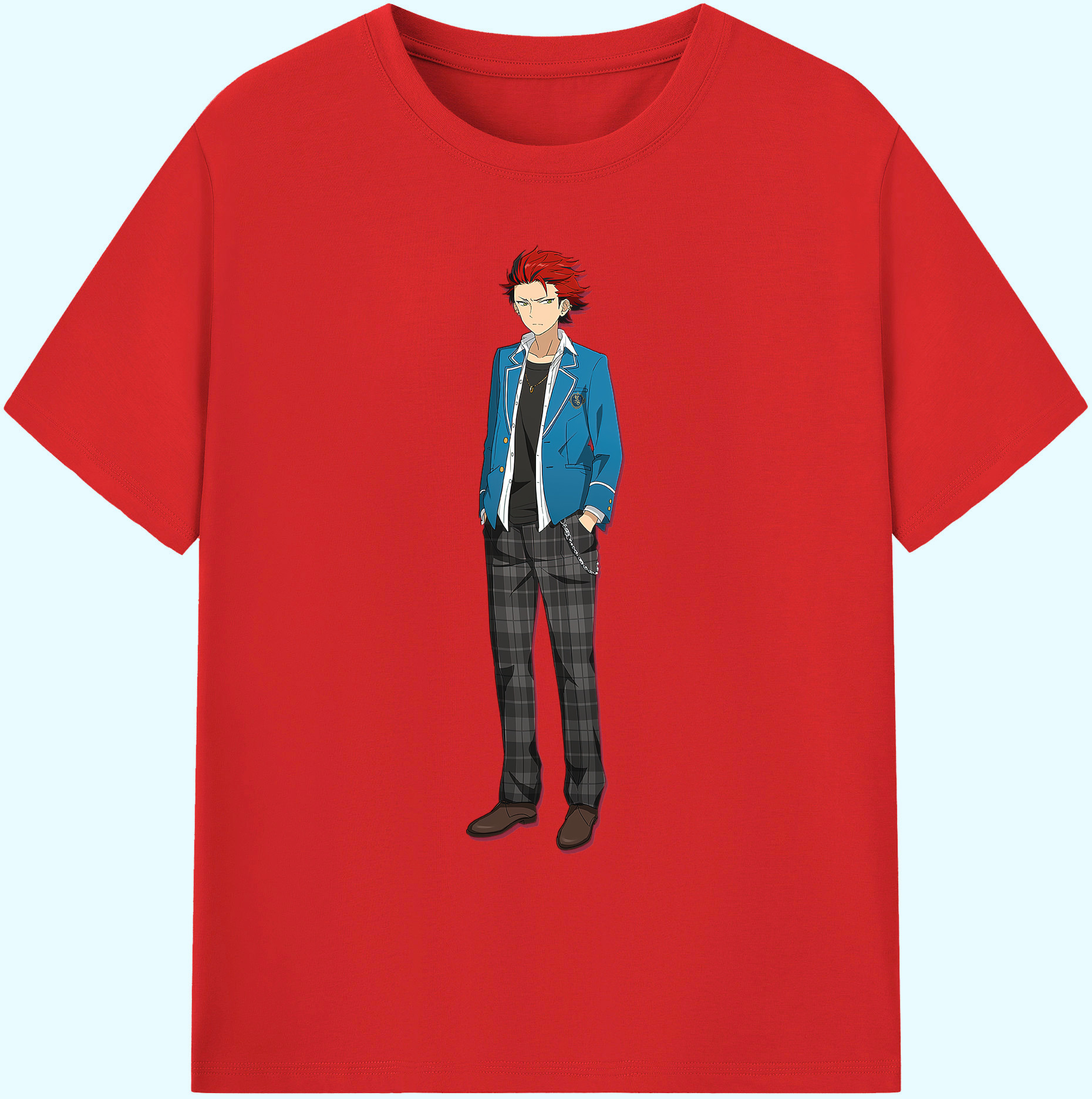 （画像用） あんさんぶるスターズ! Ensemble Stars 綿100％ メンズ半袖Tシャツ｜肌触りやわらか＆通気性
