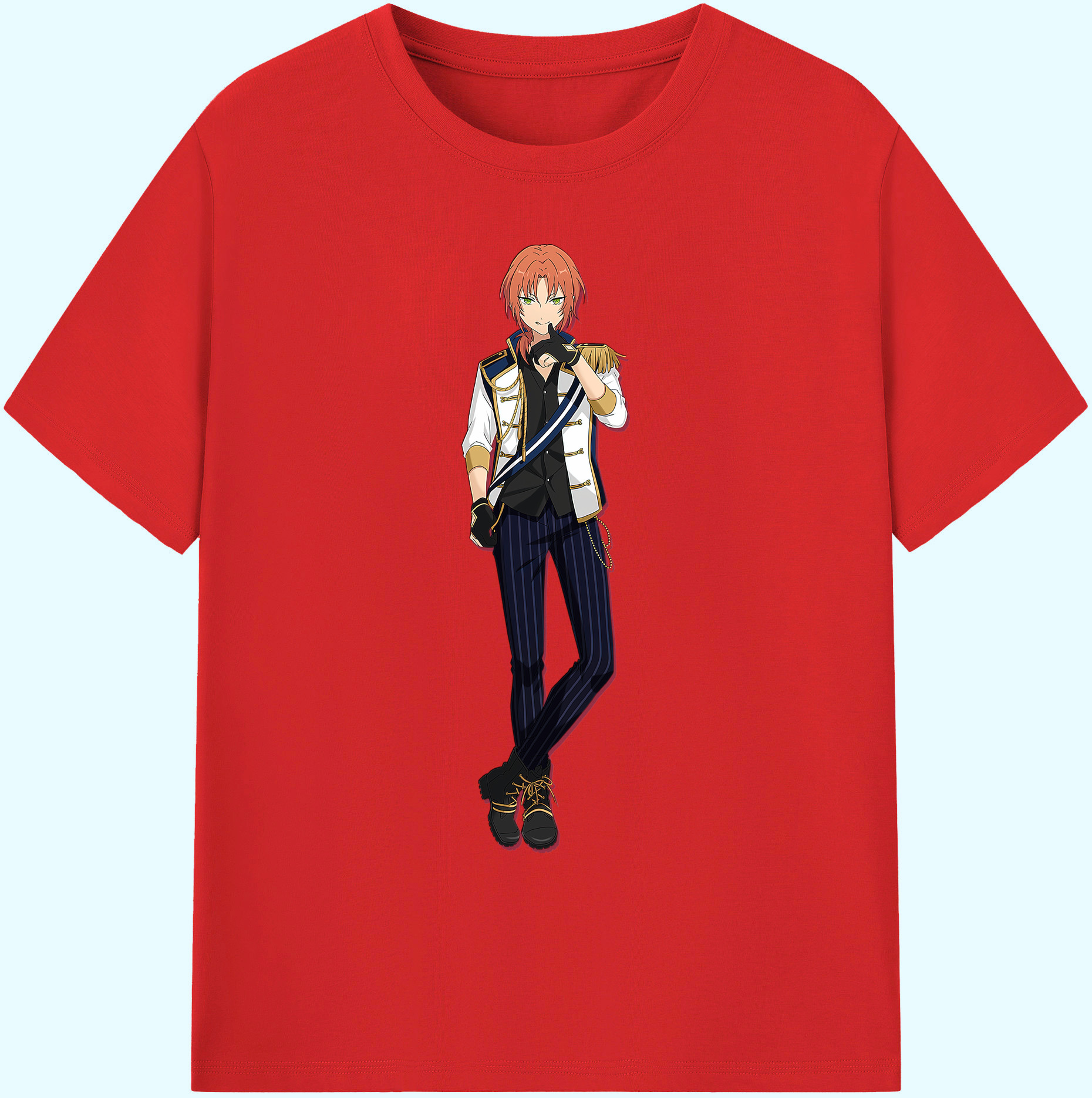（画像用） あんさんぶるスターズ! Ensemble Stars 綿100％ メンズ半袖Tシャツ｜肌触りやわらか＆通気性
