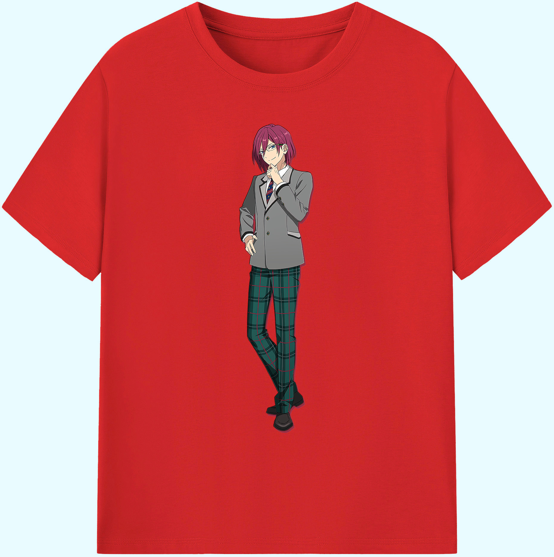 （画像用） あんさんぶるスターズ! Ensemble Stars 綿100％ メンズ半袖Tシャツ｜肌触りやわらか＆通気性
