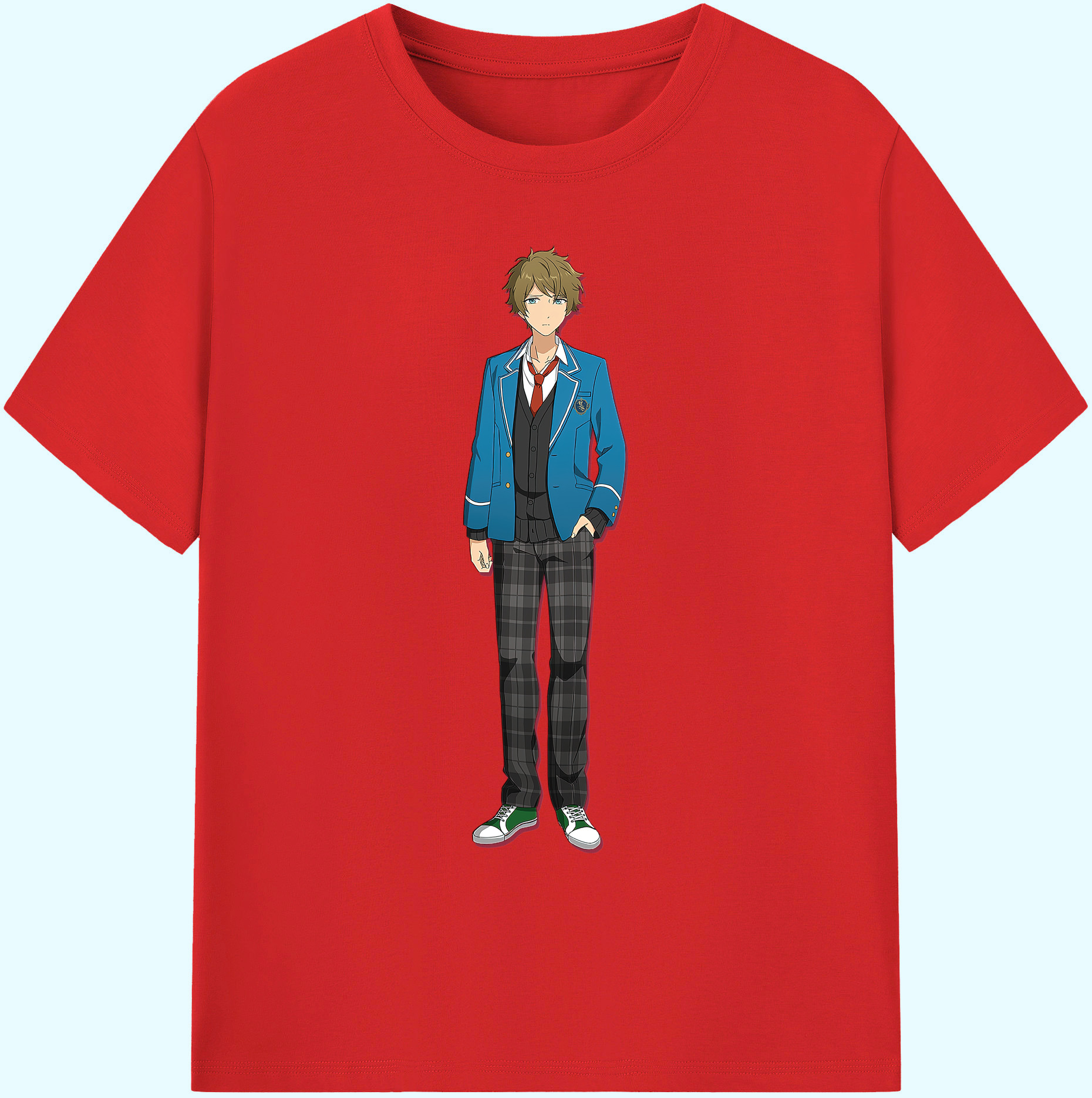 （画像用） あんさんぶるスターズ! Ensemble Stars 綿100％ メンズ半袖Tシャツ｜肌触りやわらか＆通気性