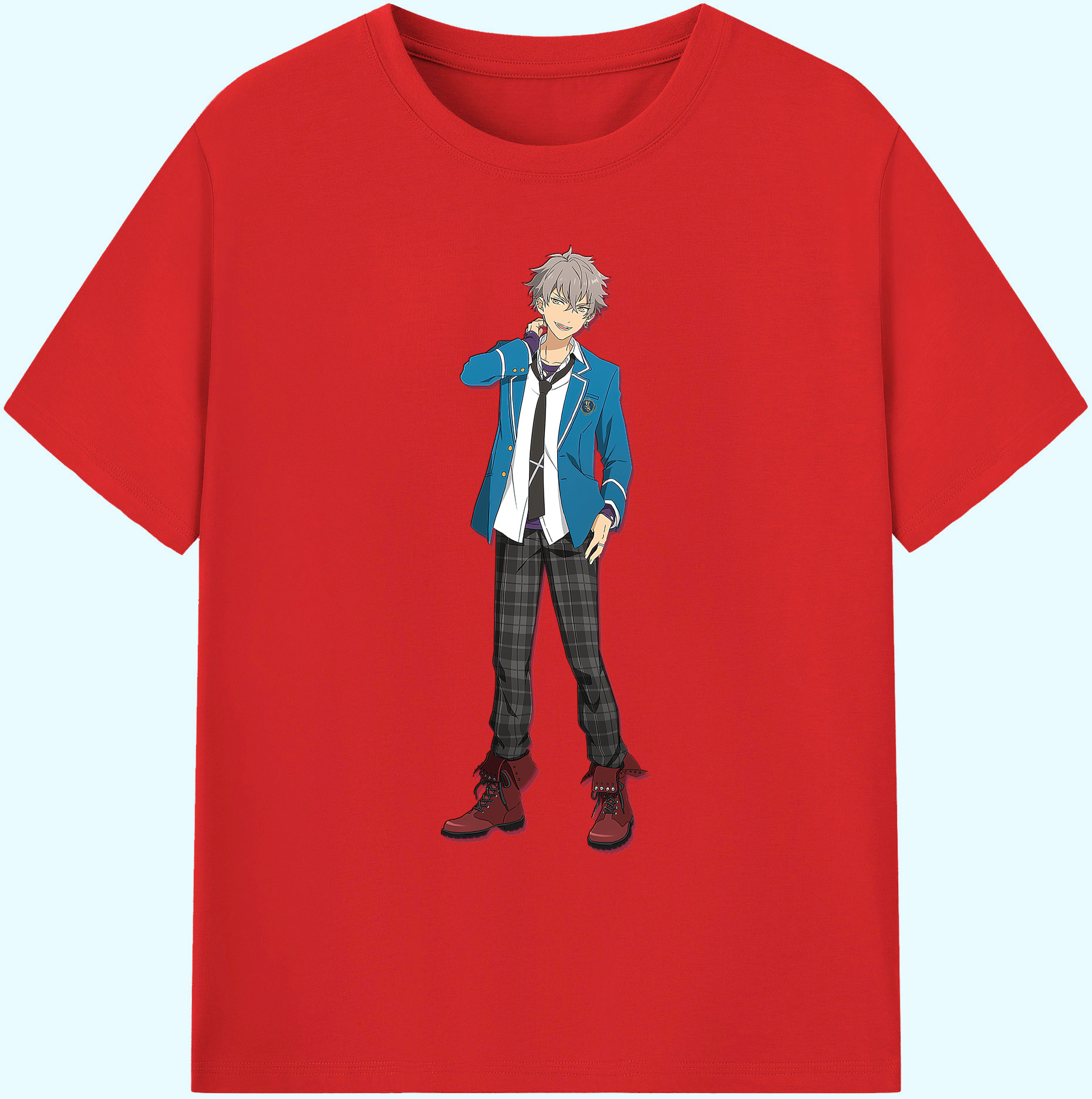 （画像用） あんさんぶるスターズ! Ensemble Stars 綿100％ メンズ半袖Tシャツ｜肌触りやわらか＆通気性