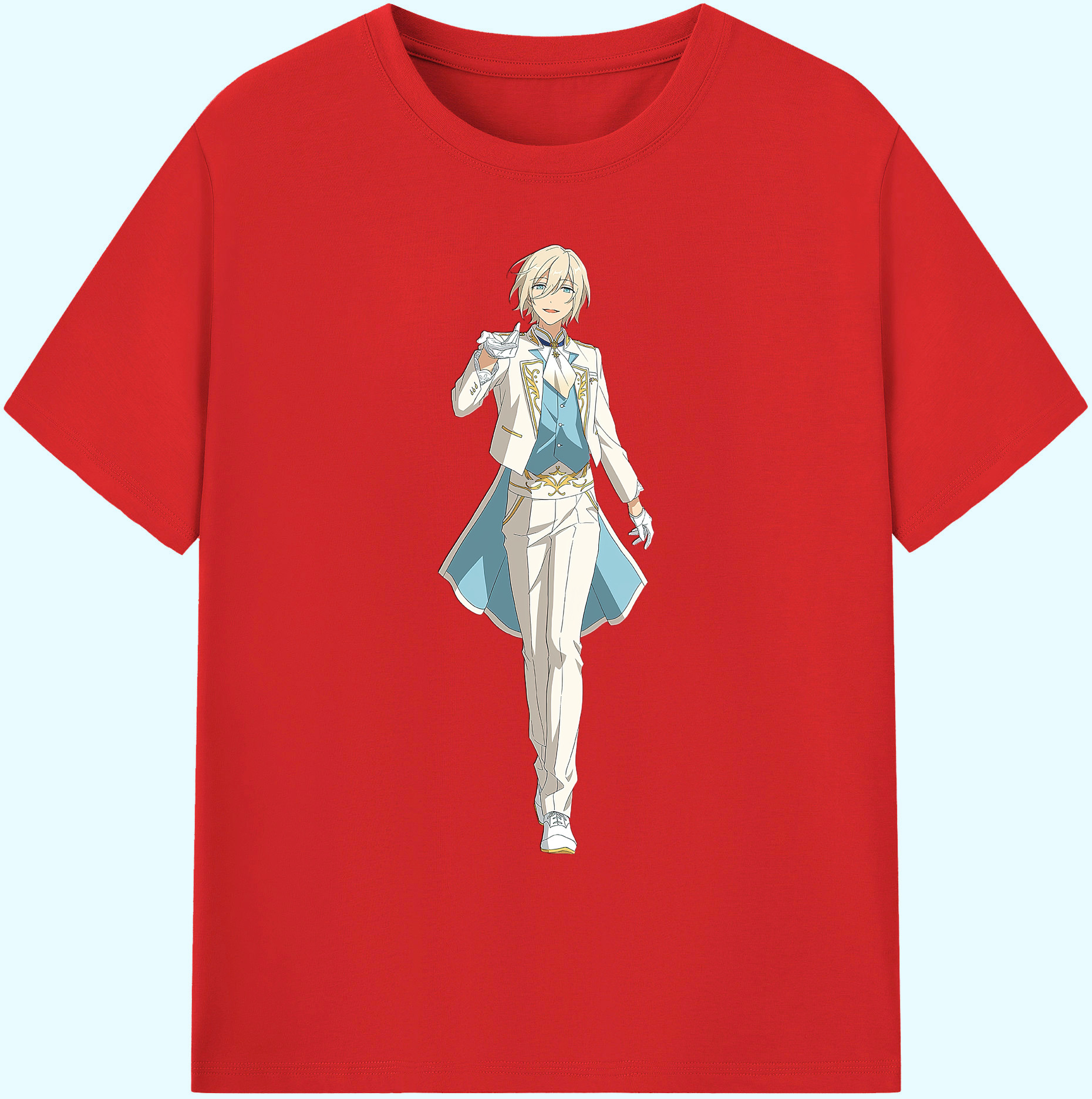 （画像用） あんさんぶるスターズ! Ensemble Stars 綿100％ メンズ半袖Tシャツ｜肌触りやわらか＆通気性