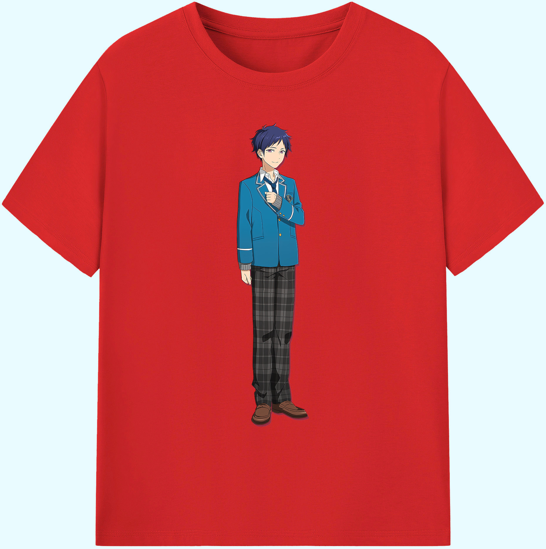 （画像用） あんさんぶるスターズ! Ensemble Stars 綿100％ メンズ半袖Tシャツ｜肌触りやわらか＆通気性