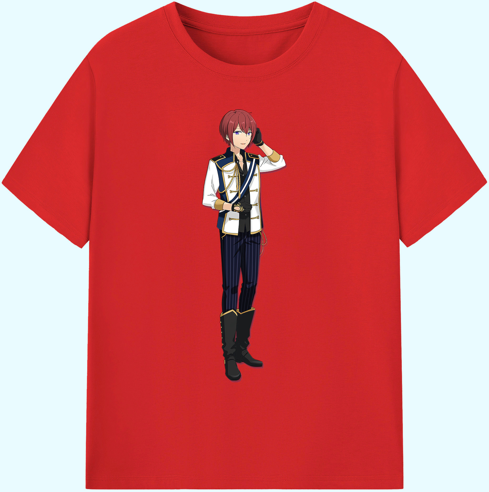 （画像用） あんさんぶるスターズ! Ensemble Stars 綿100％ メンズ半袖Tシャツ｜肌触りやわらか＆通気性