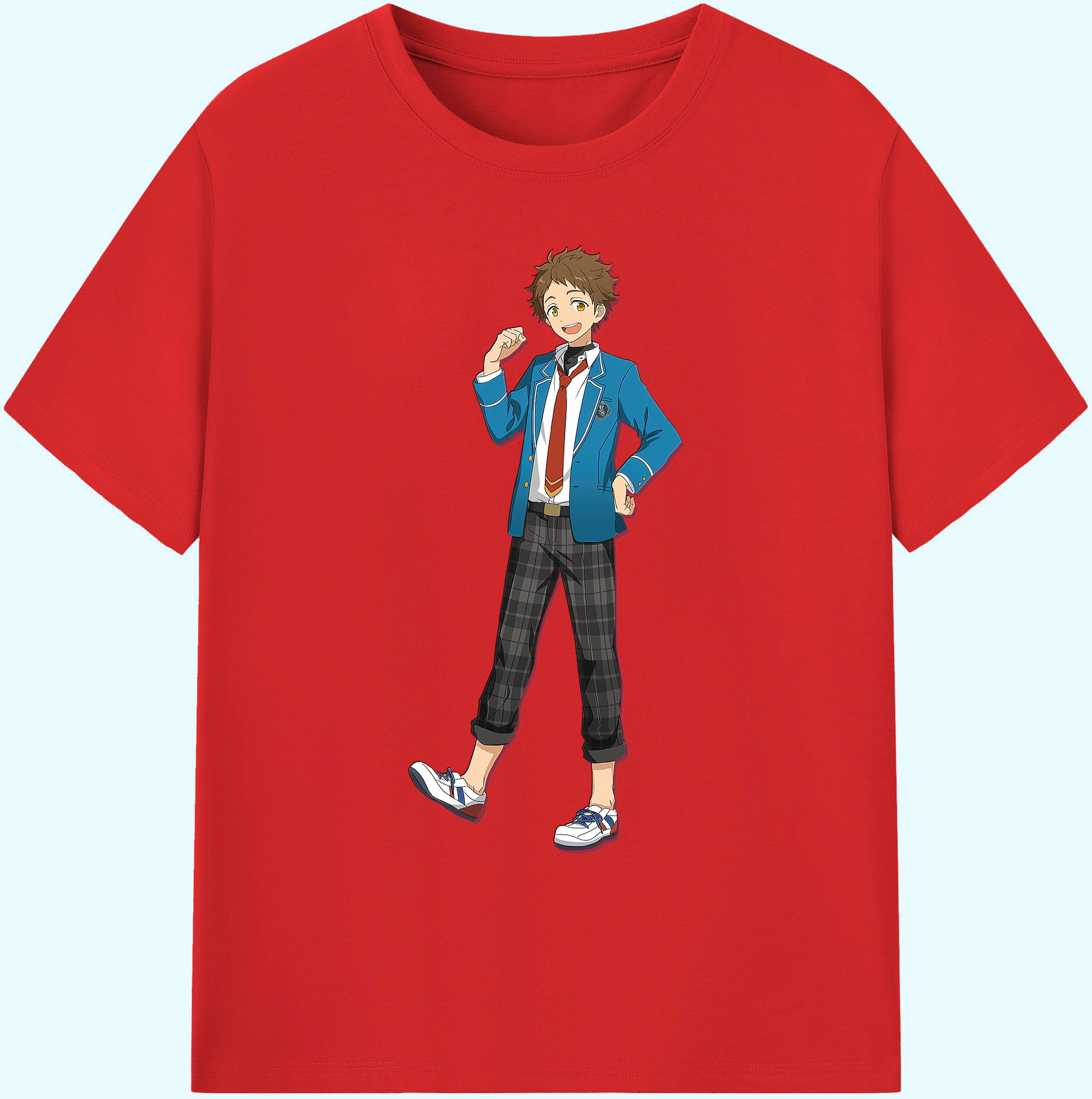 （画像用） あんさんぶるスターズ! Ensemble Stars 綿100％ メンズ半袖Tシャツ｜肌触りやわらか＆通気性