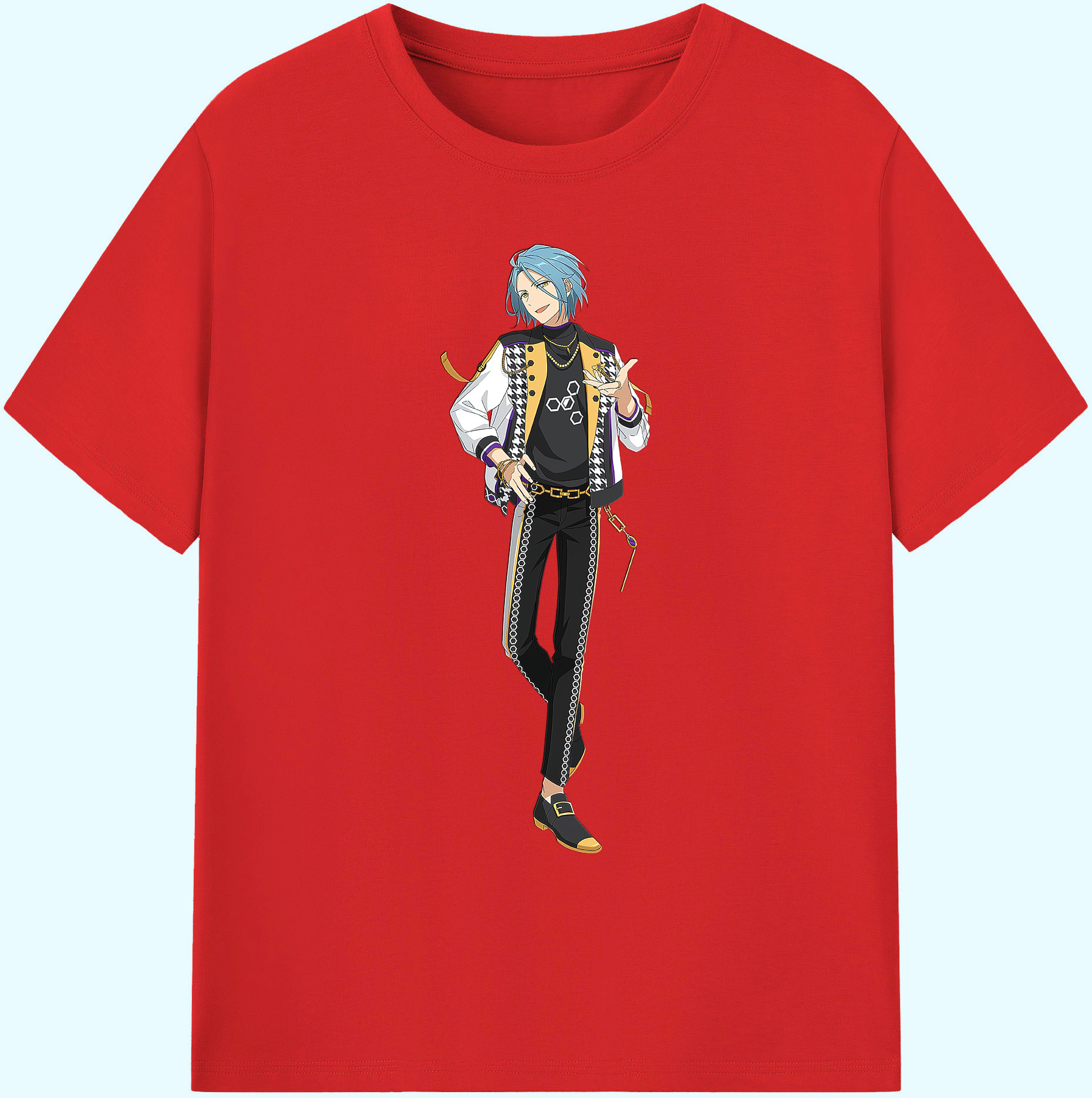 （画像用） あんさんぶるスターズ! Ensemble Stars 綿100％ メンズ半袖Tシャツ｜肌触りやわらか＆通気性