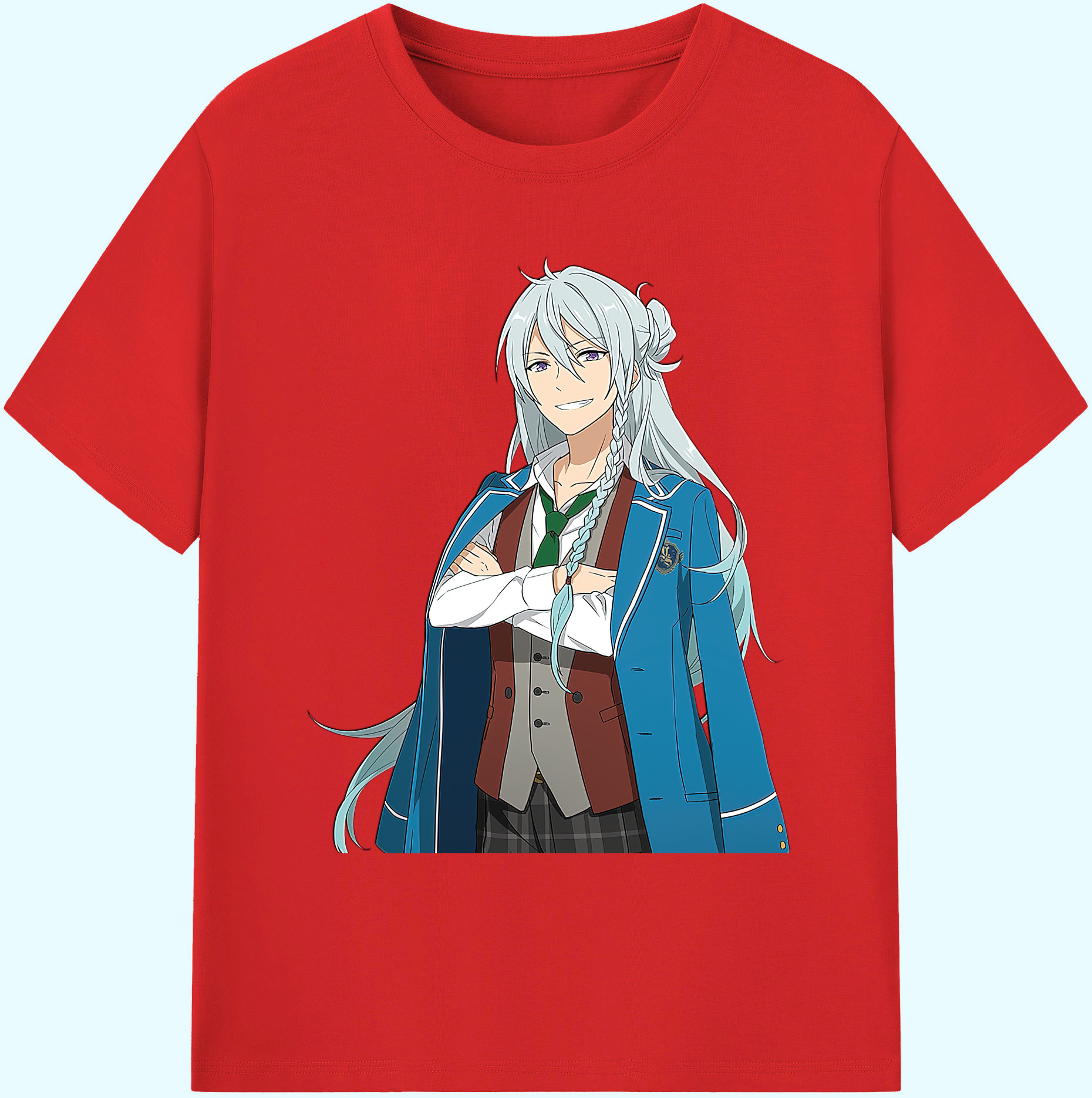 （画像用） あんさんぶるスターズ! Ensemble Stars 綿100％ メンズ半袖Tシャツ｜肌触りやわらか＆通気性