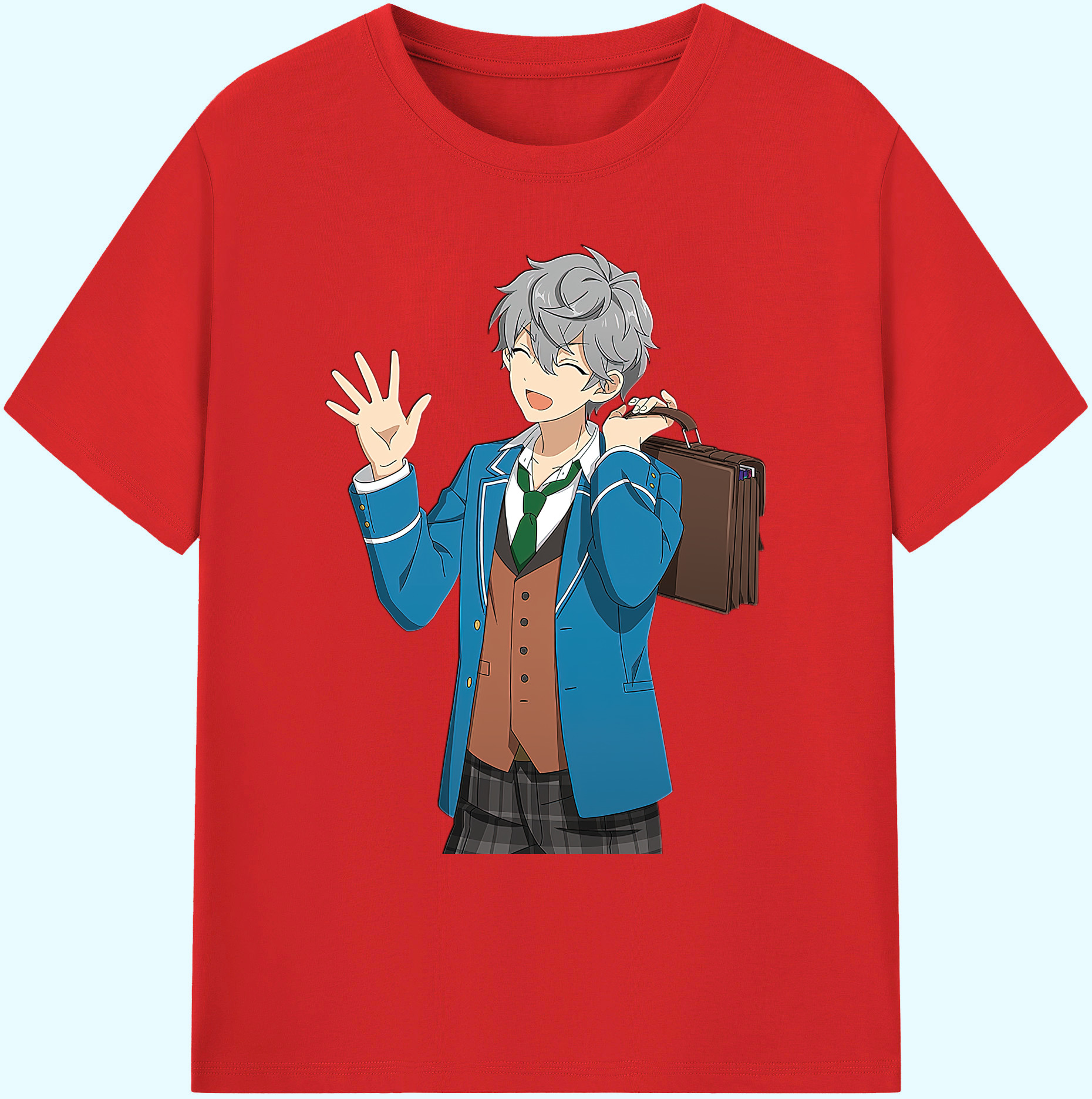 （画像用） あんさんぶるスターズ! Ensemble Stars 綿100％ メンズ半袖Tシャツ｜肌触りやわらか＆通気性