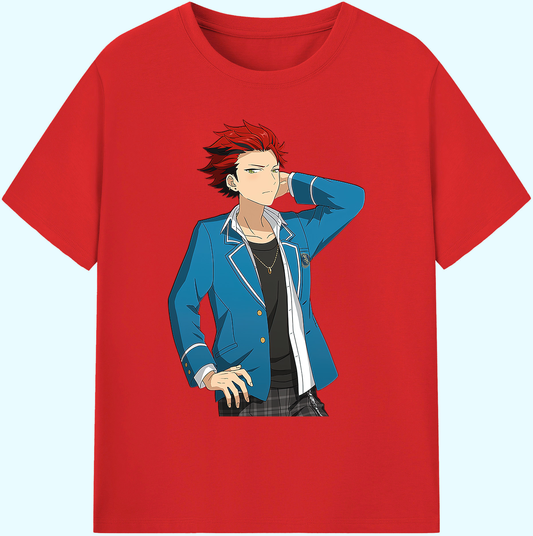 （画像用） あんさんぶるスターズ! Ensemble Stars 綿100％ メンズ半袖Tシャツ｜肌触りやわらか＆通気性