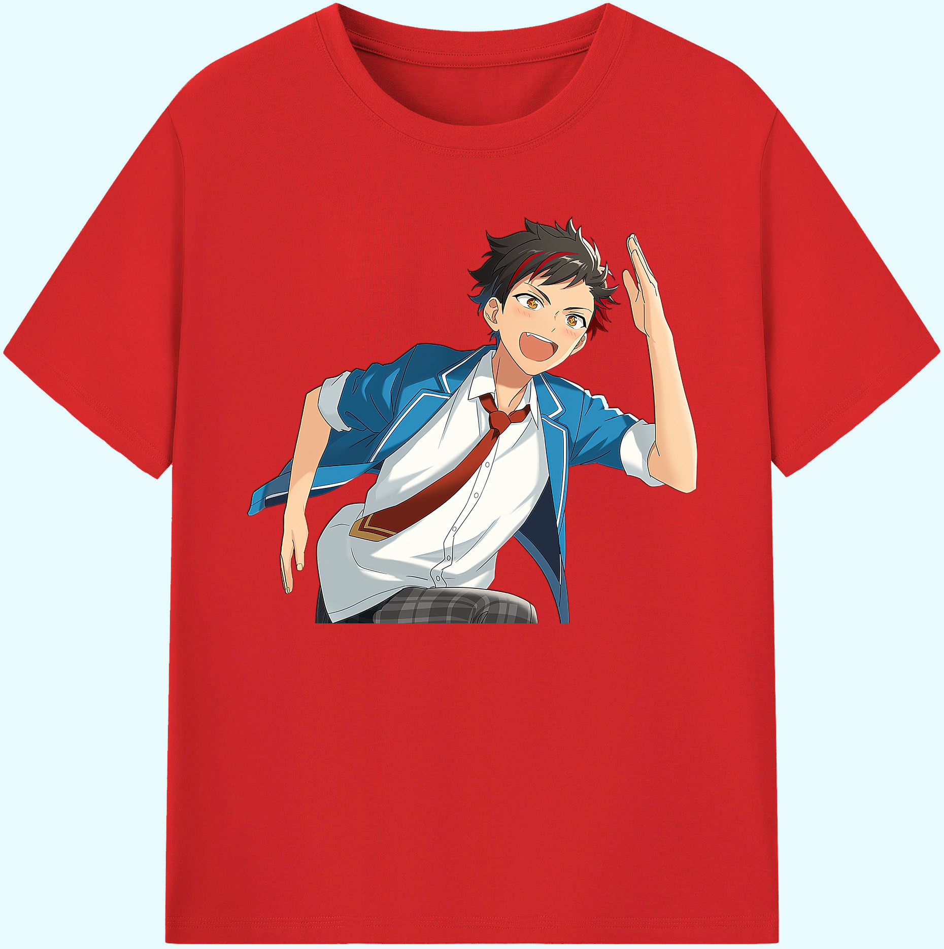 （画像用） あんさんぶるスターズ! Ensemble Stars 綿100％ メンズ半袖Tシャツ｜肌触りやわらか＆通気性