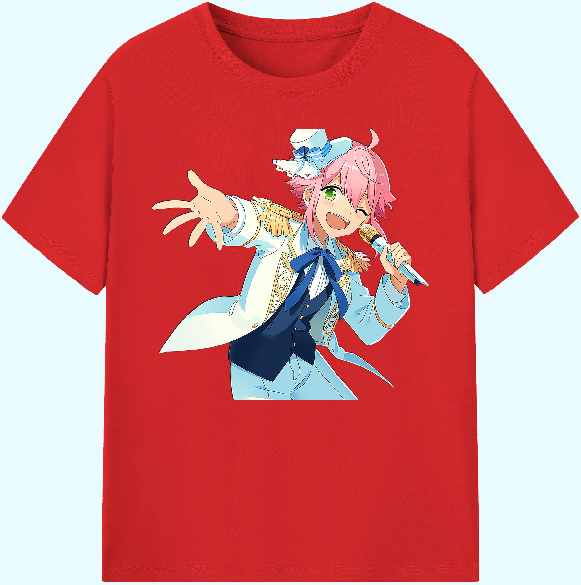 （画像用） あんさんぶるスターズ! Ensemble Stars 綿100％ メンズ半袖Tシャツ｜肌触りやわらか＆通気性