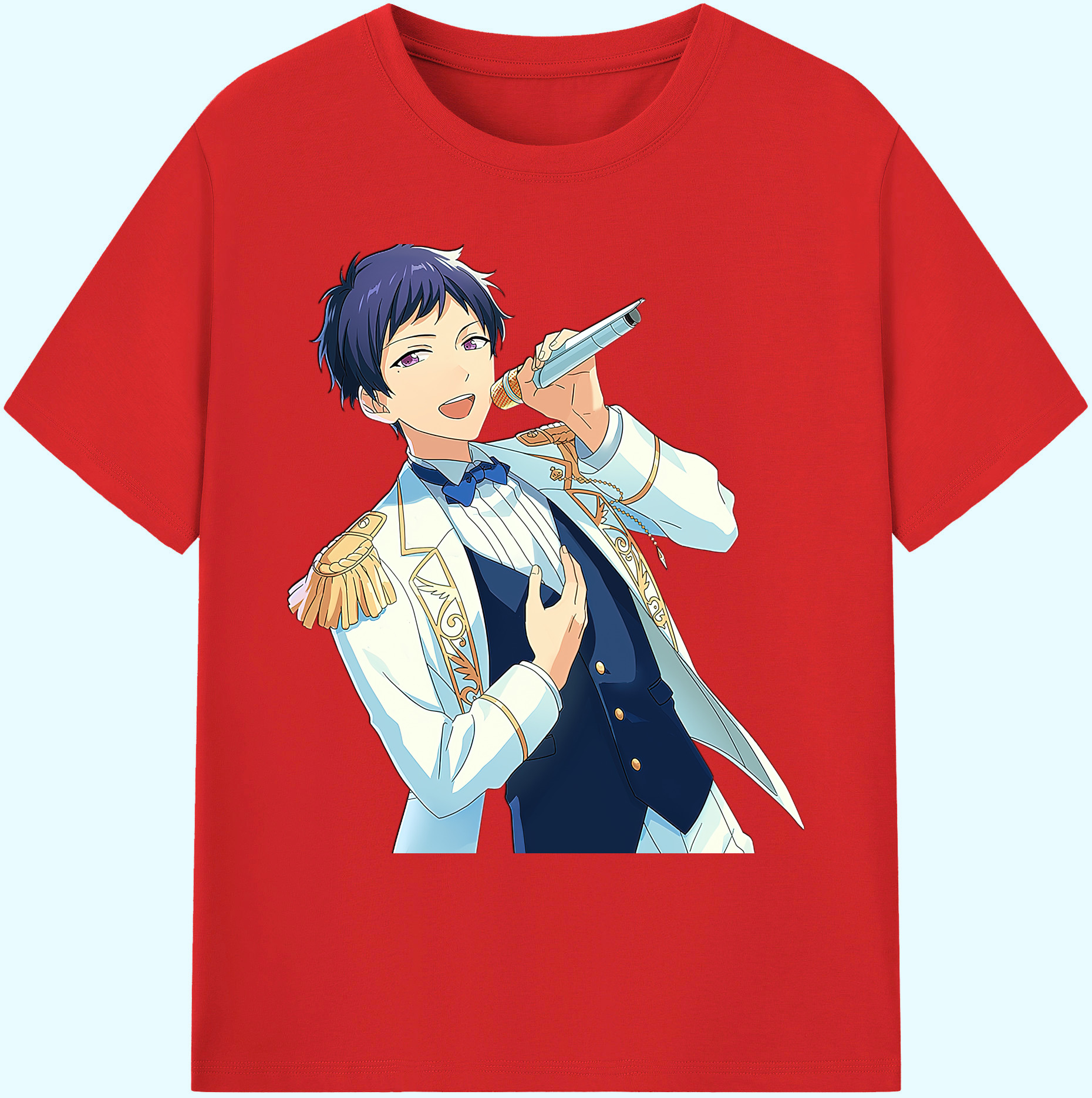 （画像用） あんさんぶるスターズ! Ensemble Stars 綿100％ メンズ半袖Tシャツ｜肌触りやわらか＆通気性