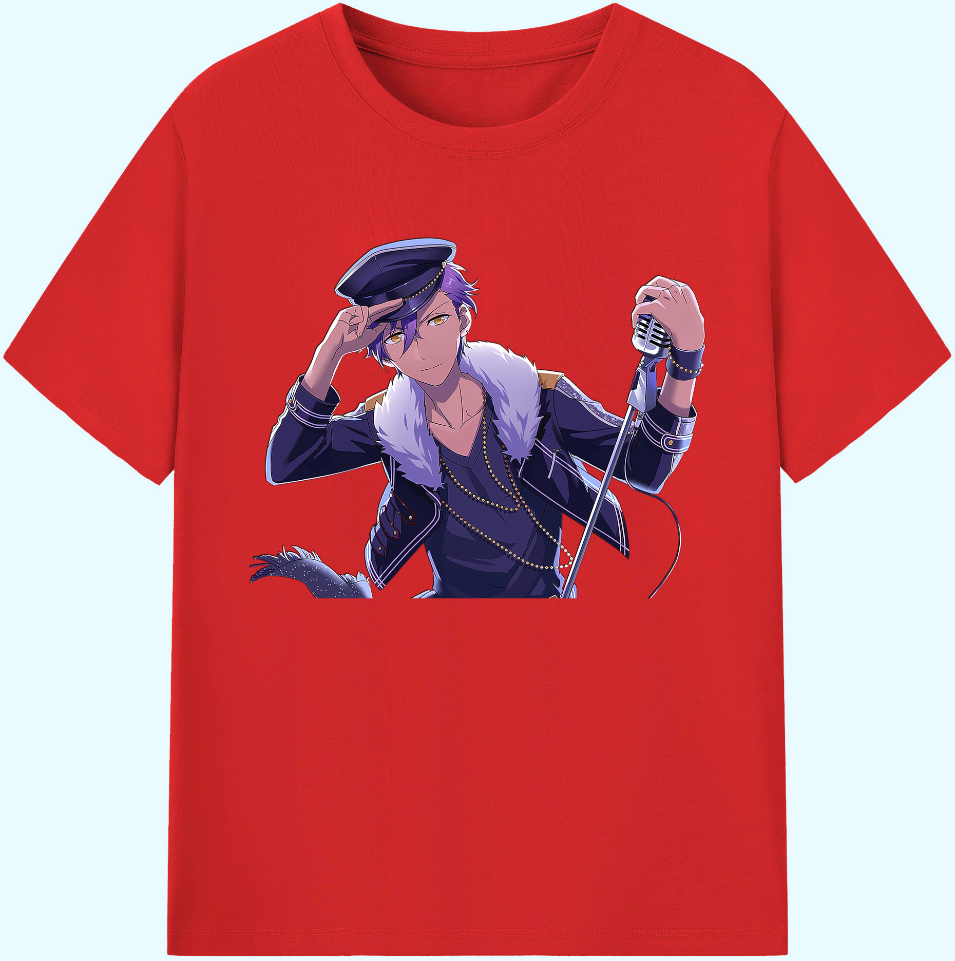 （画像用） あんさんぶるスターズ! Ensemble Stars 綿100％ メンズ半袖Tシャツ｜肌触りやわらか＆通気性