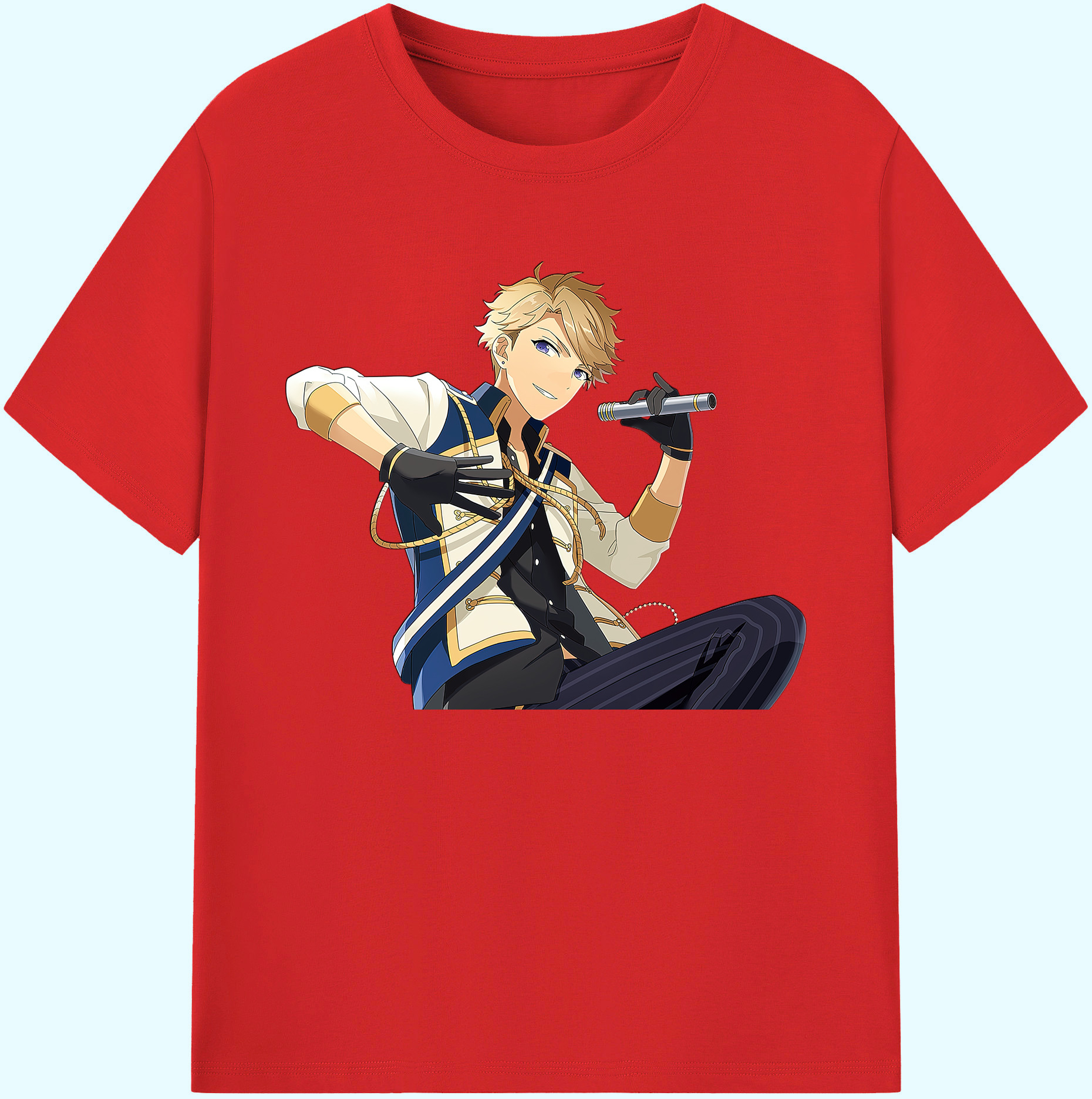 （画像用） あんさんぶるスターズ! Ensemble Stars 綿100％ メンズ半袖Tシャツ｜肌触りやわらか＆通気性