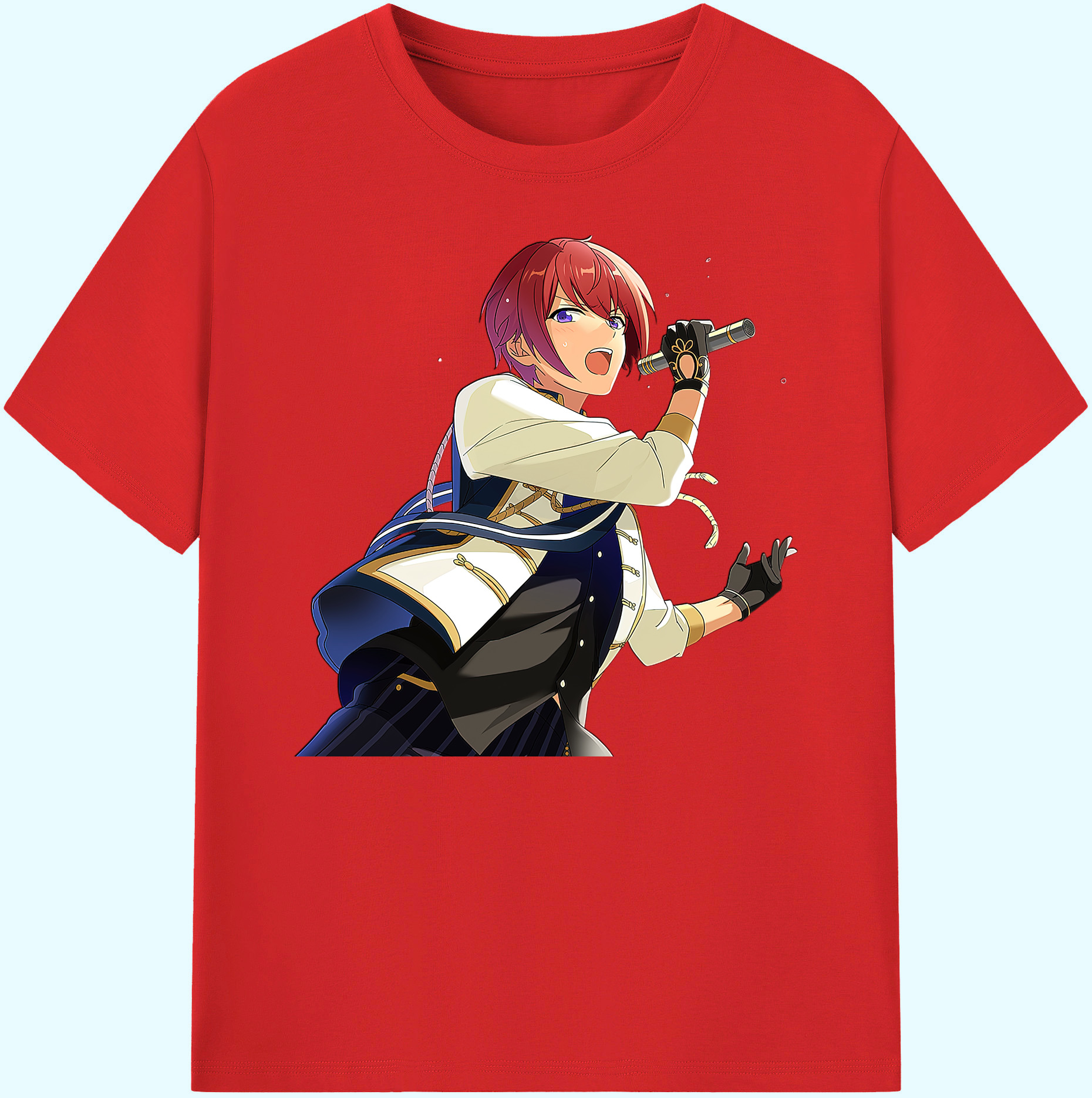 （画像用） あんさんぶるスターズ! Ensemble Stars 綿100％ メンズ半袖Tシャツ｜肌触りやわらか＆通気性