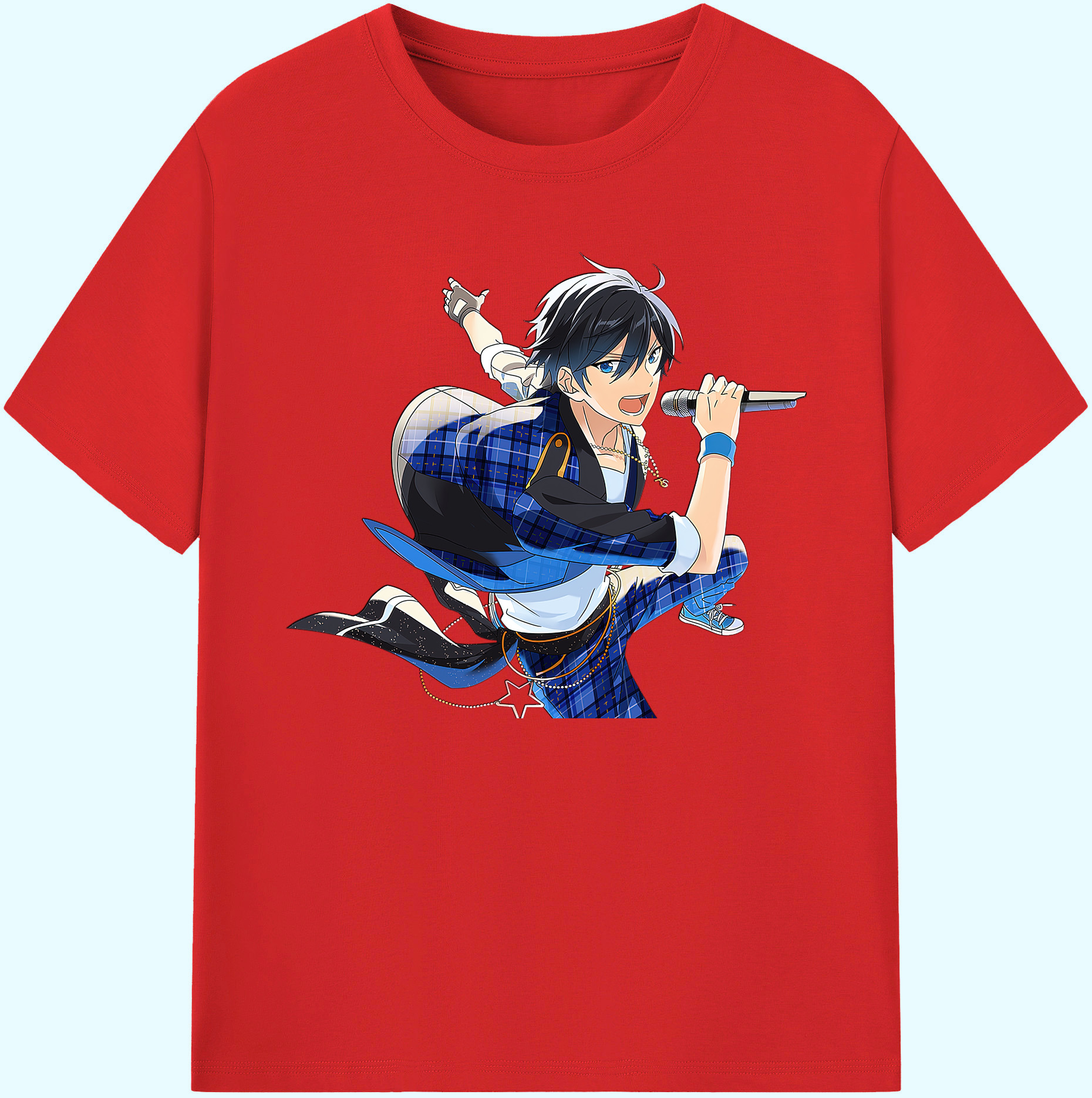 （画像用） あんさんぶるスターズ! Ensemble Stars 綿100％ メンズ半袖Tシャツ｜肌触りやわらか＆通気性