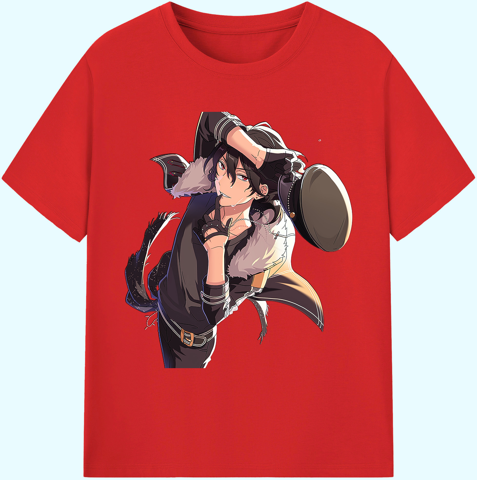 （画像用） あんさんぶるスターズ! Ensemble Stars 綿100％ メンズ半袖Tシャツ｜肌触りやわらか＆通気性