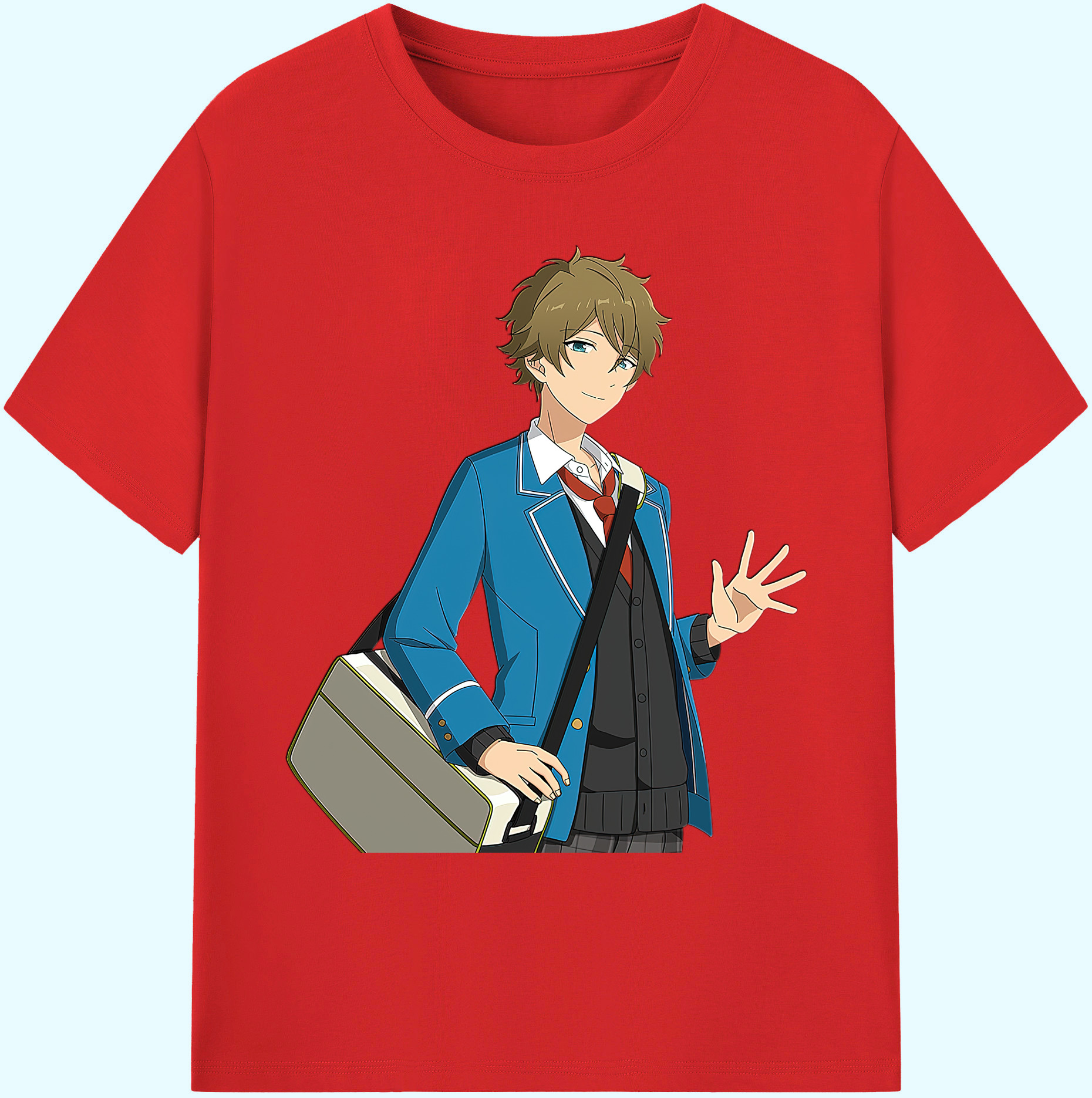 （画像用） あんさんぶるスターズ! Ensemble Stars 綿100％ メンズ半袖Tシャツ｜肌触りやわらか＆通気性