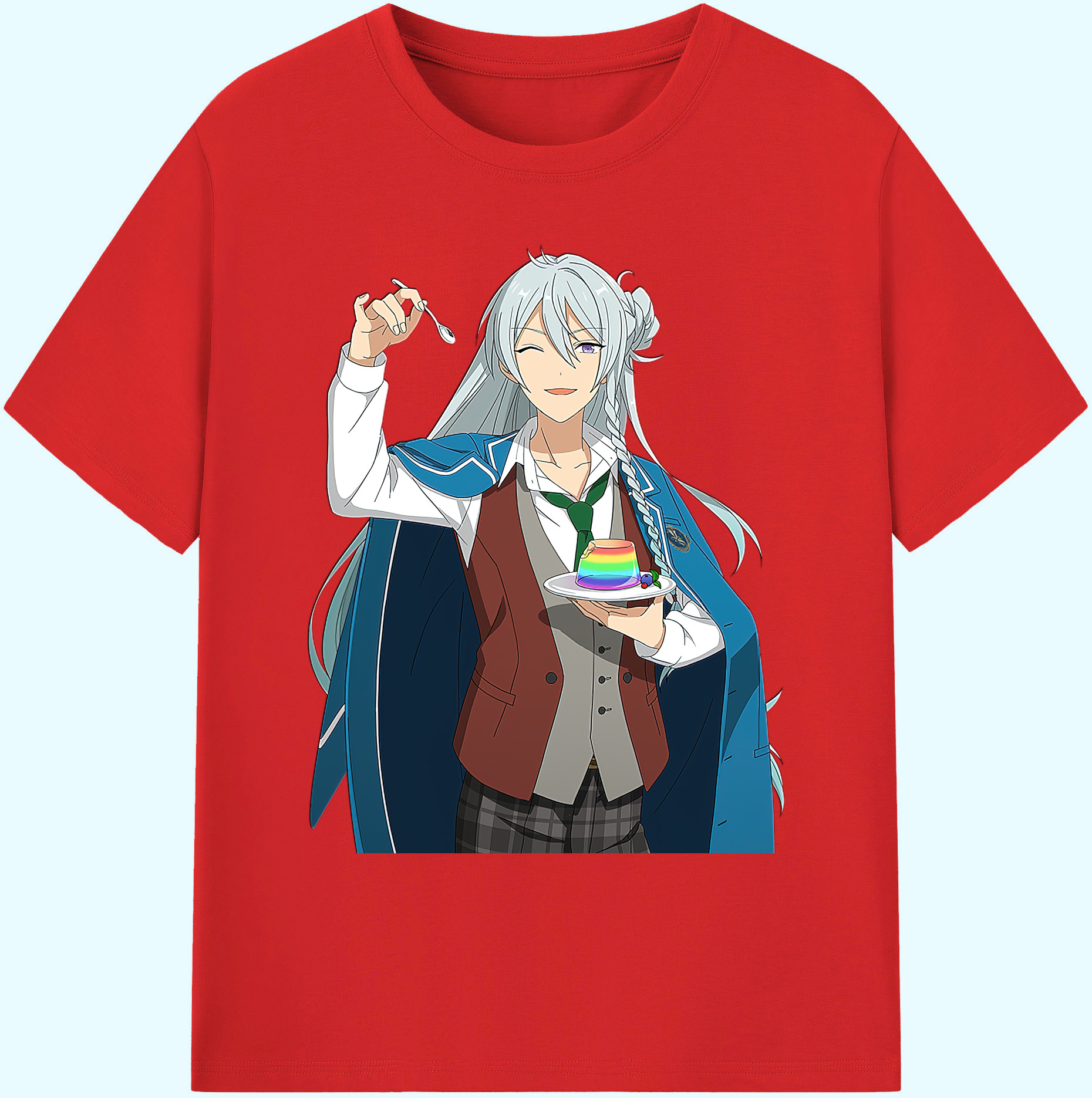 （画像用） あんさんぶるスターズ! Ensemble Stars 綿100％ メンズ半袖Tシャツ｜肌触りやわらか＆通気性
