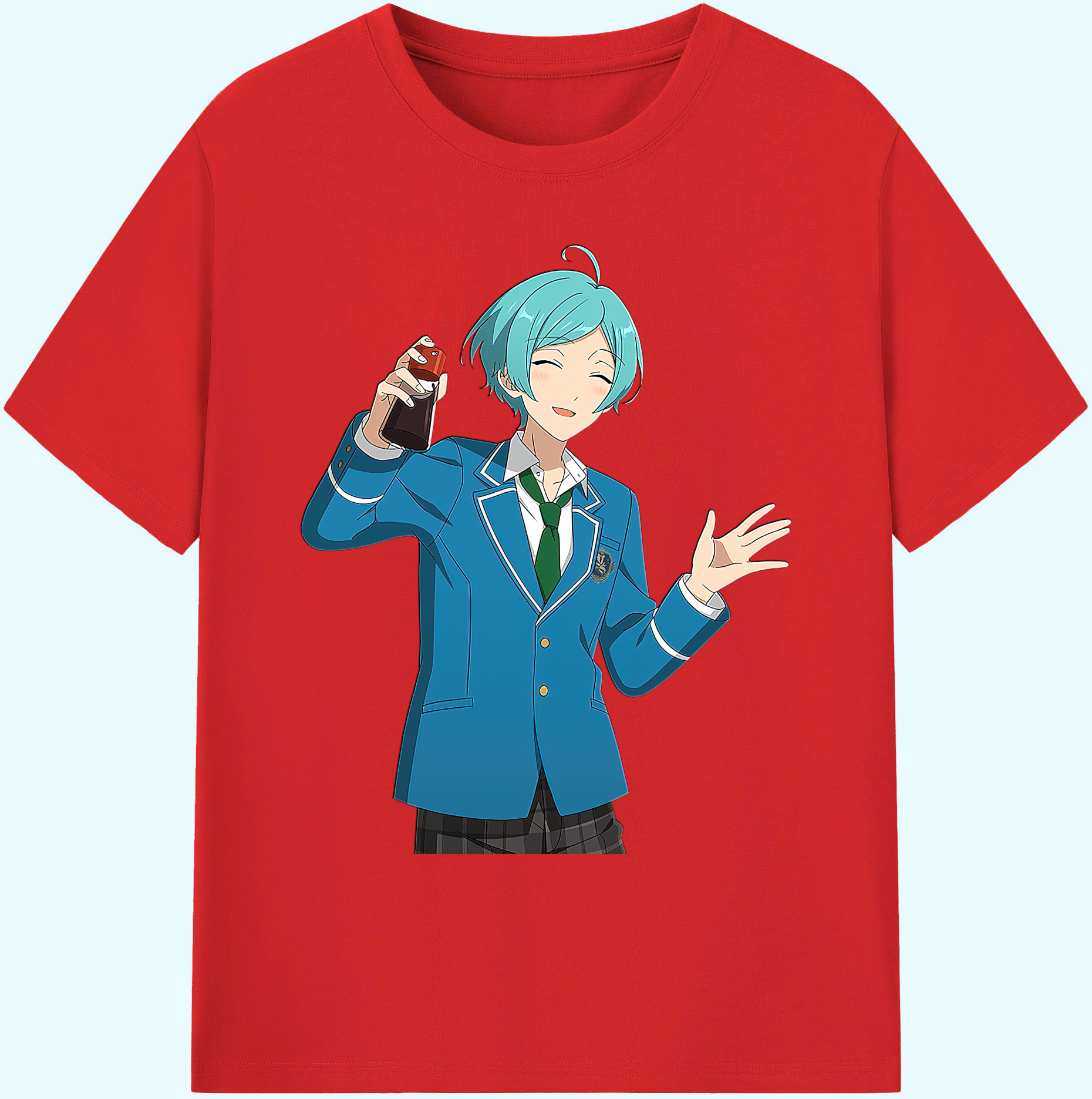 （画像用） あんさんぶるスターズ! Ensemble Stars 綿100％ メンズ半袖Tシャツ｜肌触りやわらか＆通気性