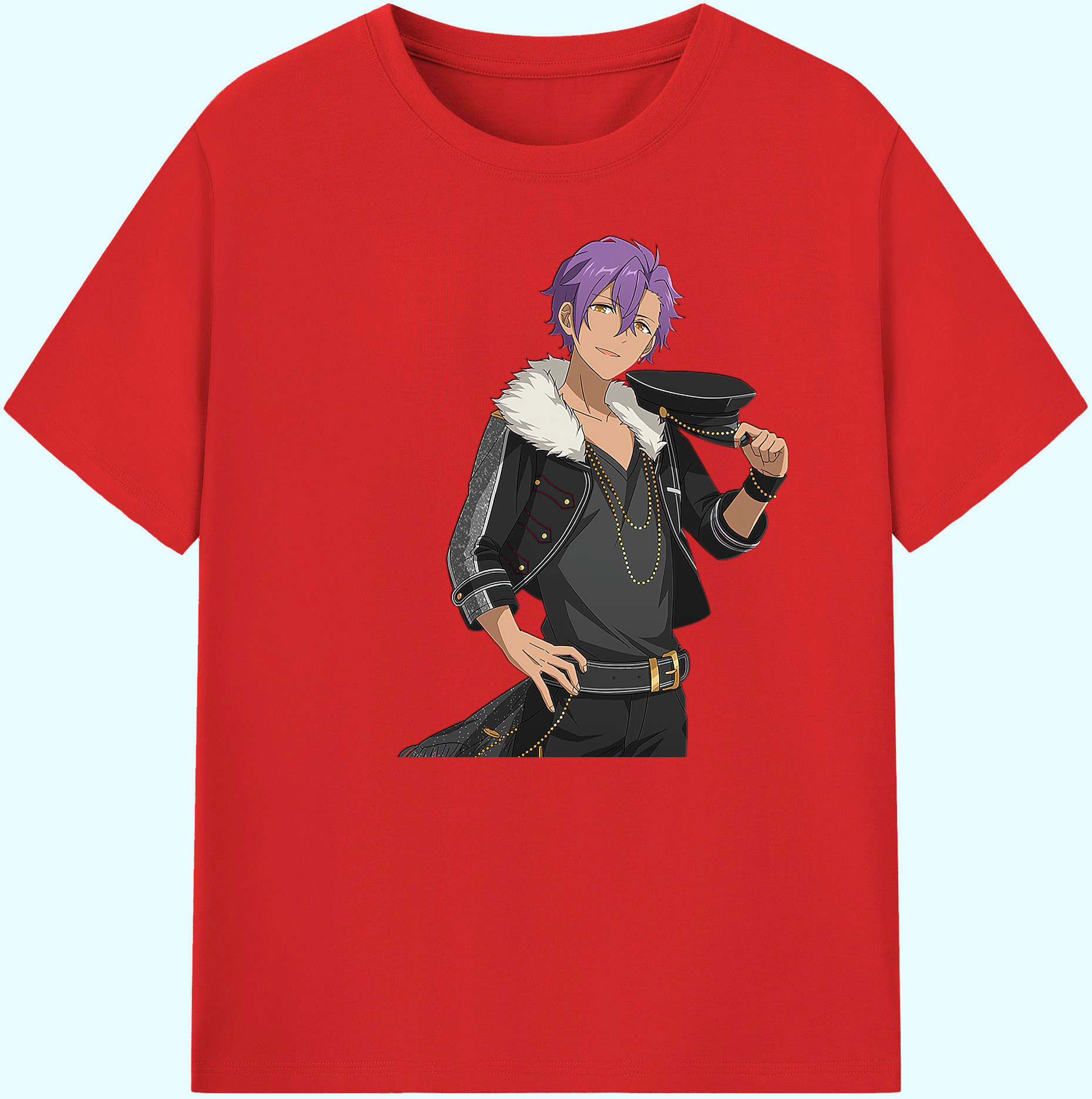 （画像用） あんさんぶるスターズ! Ensemble Stars 綿100％ メンズ半袖Tシャツ｜肌触りやわらか＆通気性