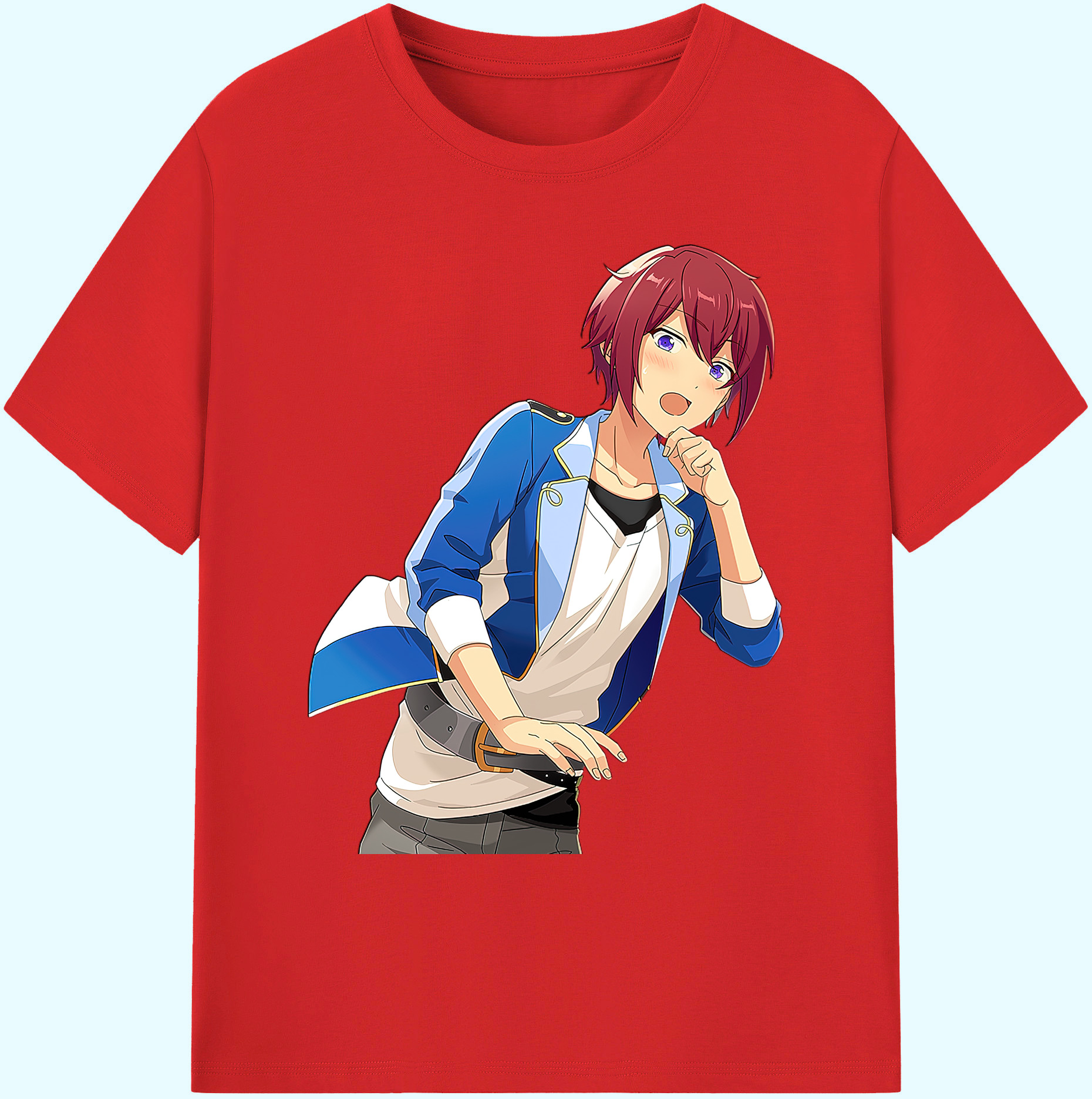 （画像用） あんさんぶるスターズ! Ensemble Stars 綿100％ メンズ半袖Tシャツ｜肌触りやわらか＆通気性