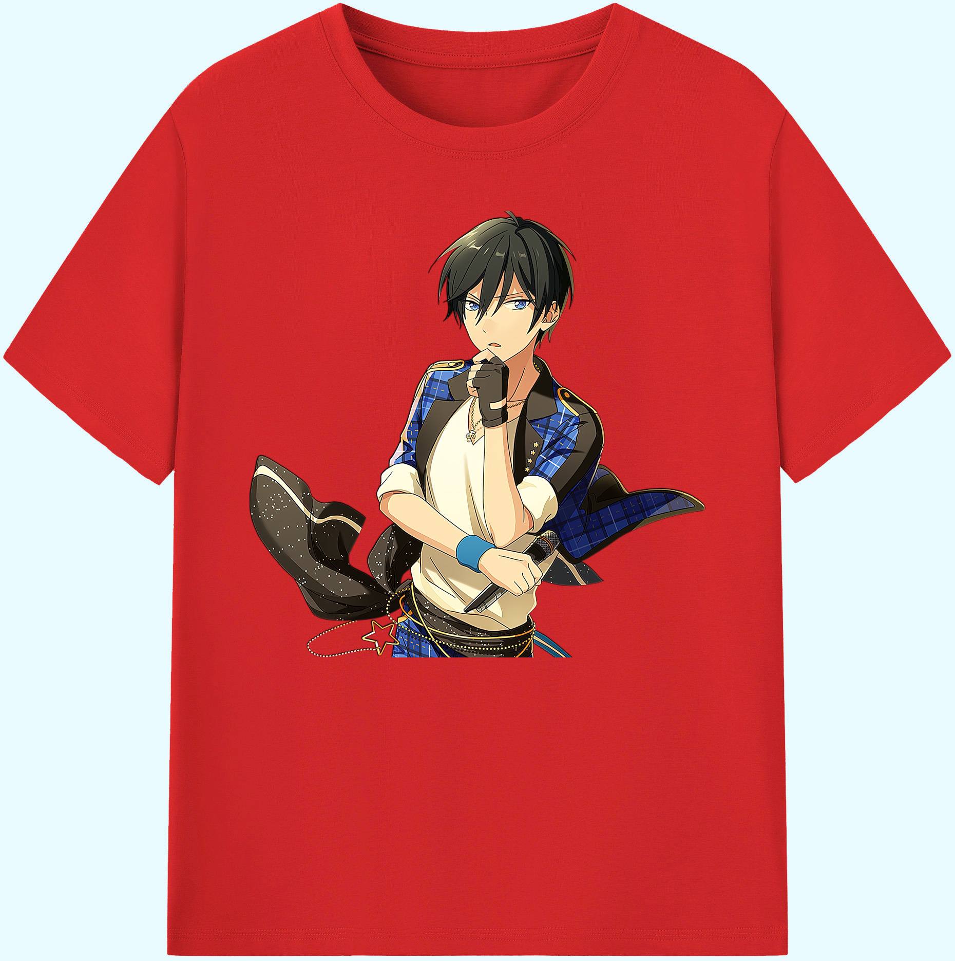 （画像用） あんさんぶるスターズ! Ensemble Stars 綿100％ メンズ半袖Tシャツ｜肌触りやわらか＆通気性