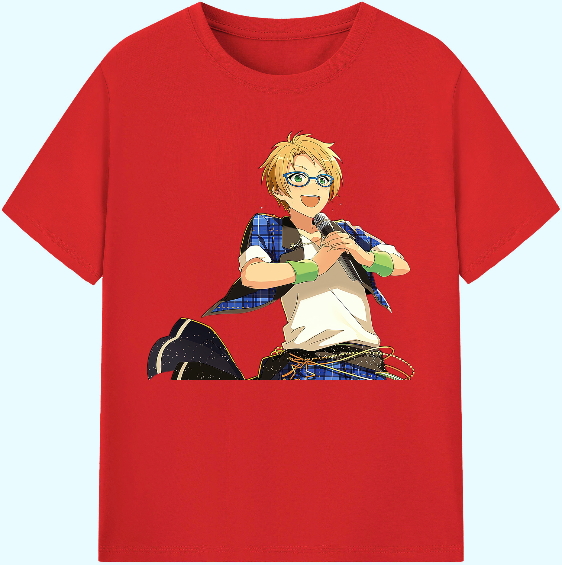 （画像用） あんさんぶるスターズ! Ensemble Stars 綿100％ メンズ半袖Tシャツ｜肌触りやわらか＆通気性