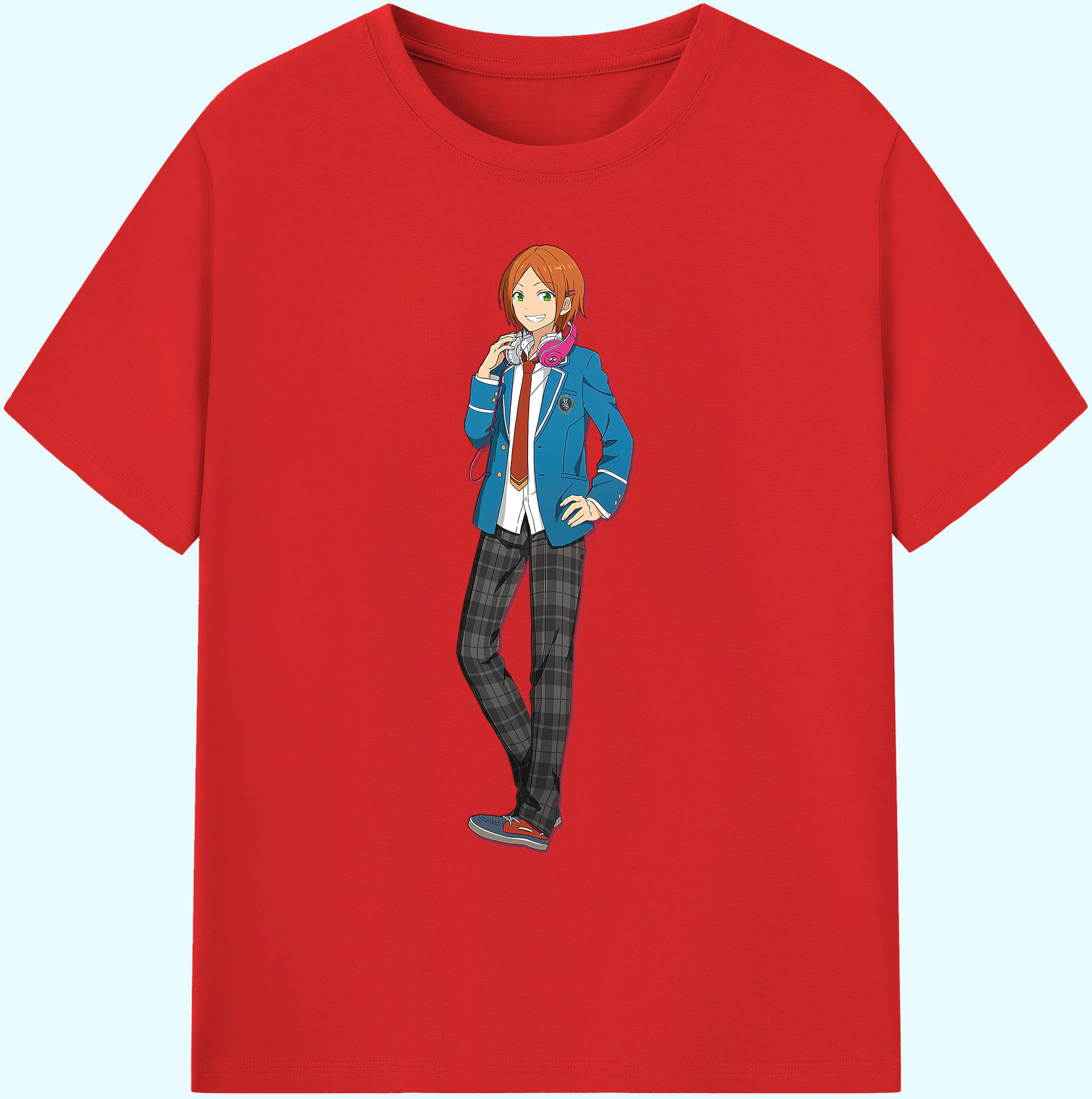 （画像用） あんさんぶるスターズ! Ensemble Stars 綿100％ メンズ半袖Tシャツ｜肌触りやわらか＆通気性