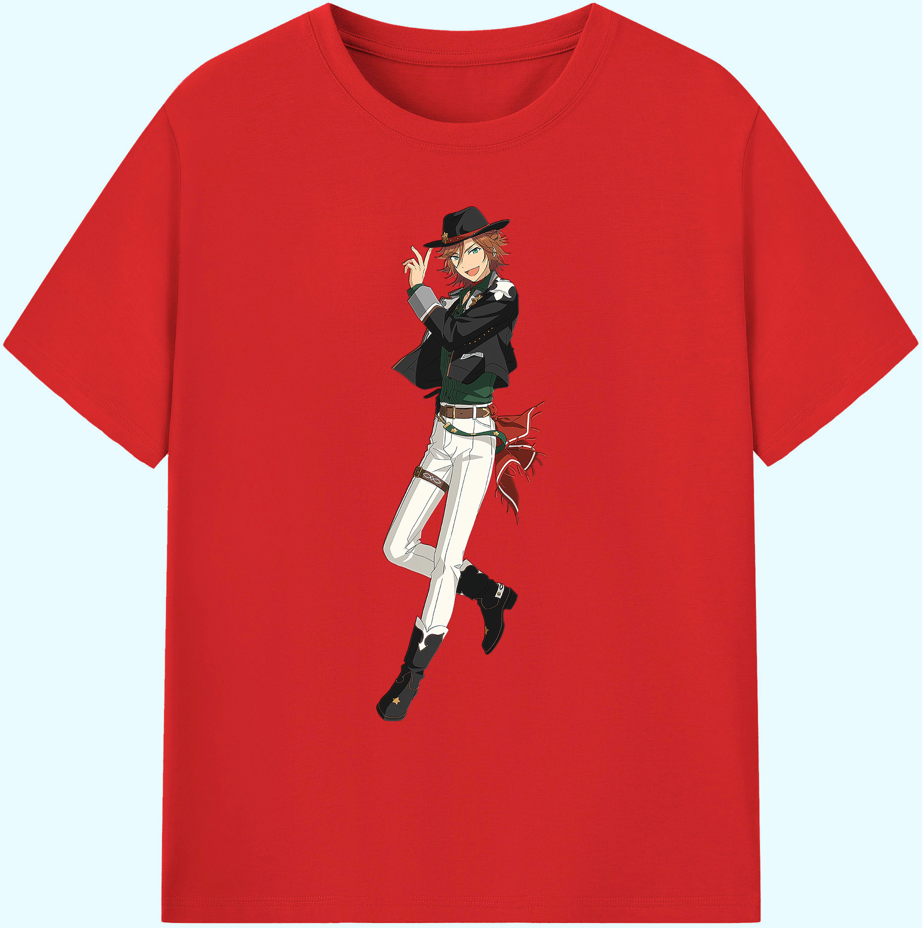 （画像用） あんさんぶるスターズ! Ensemble Stars 綿100％ メンズ半袖Tシャツ｜肌触りやわらか＆通気性