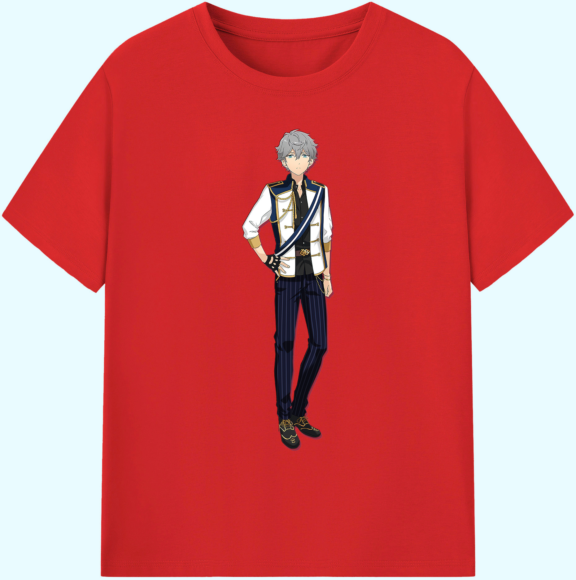 （画像用） あんさんぶるスターズ! Ensemble Stars 綿100％ メンズ半袖Tシャツ｜肌触りやわらか＆通気性