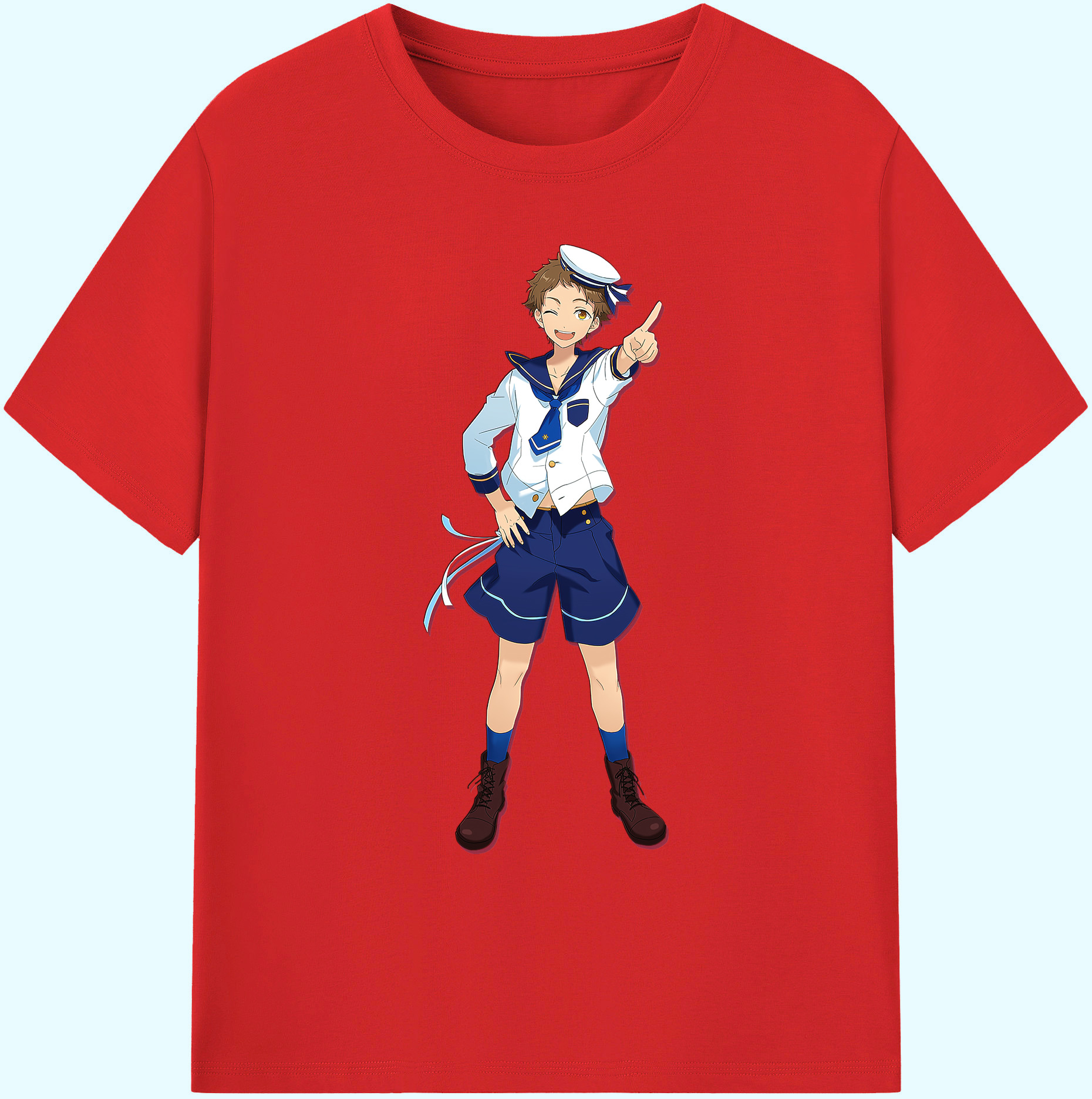 （画像用） あんさんぶるスターズ! Ensemble Stars 綿100％ メンズ半袖Tシャツ｜肌触りやわらか＆通気性