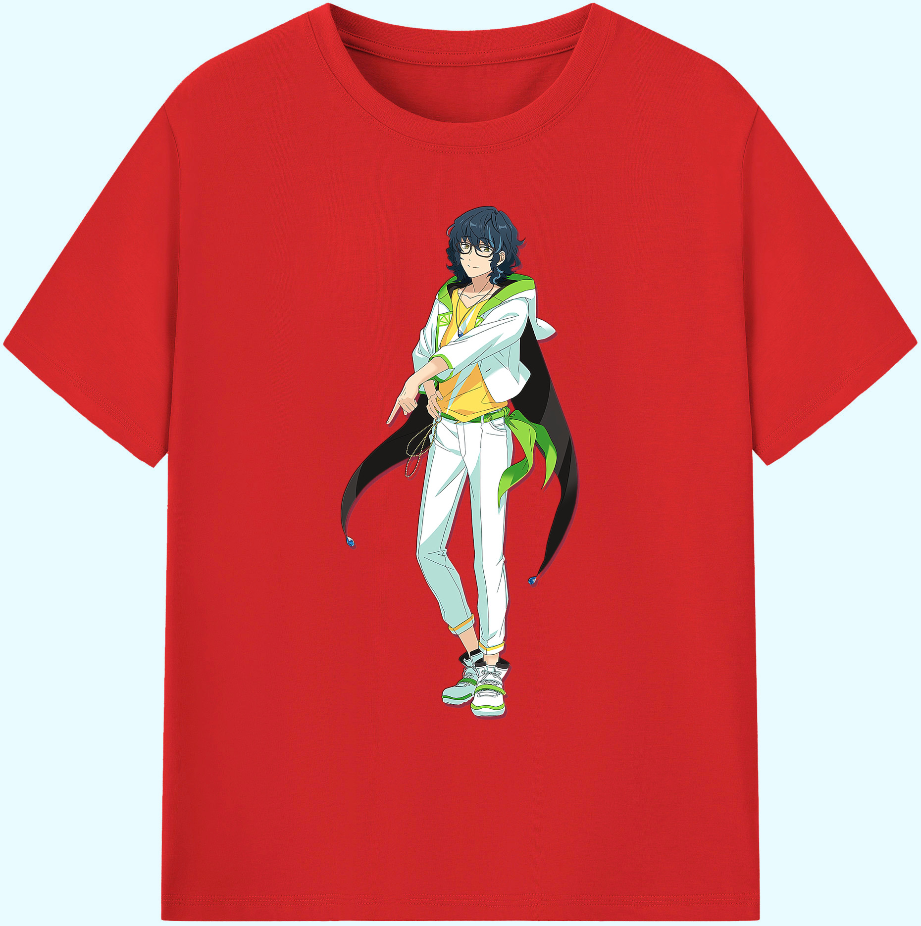 （画像用） あんさんぶるスターズ! Ensemble Stars 綿100％ メンズ半袖Tシャツ｜肌触りやわらか＆通気性