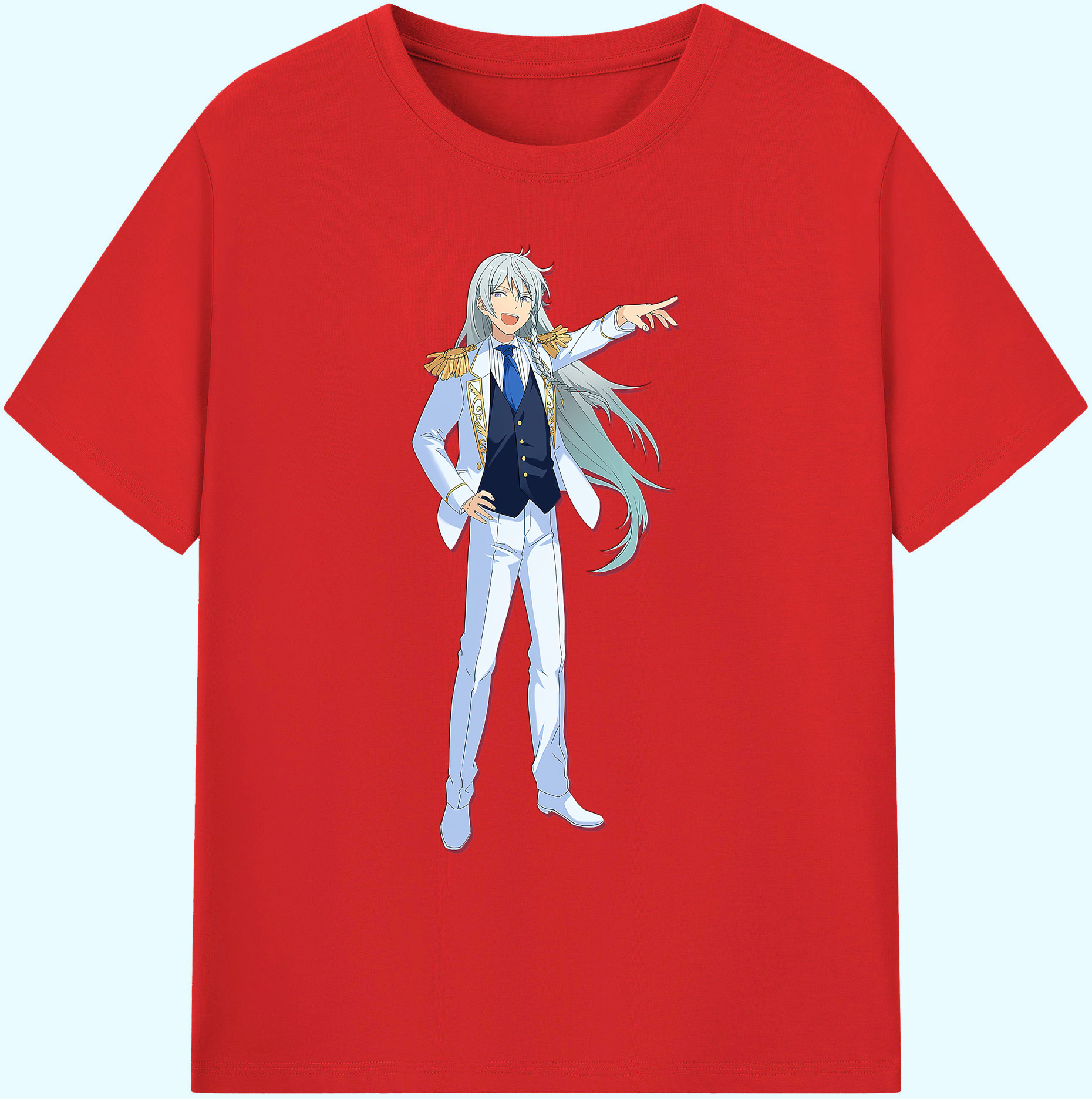 （画像用） あんさんぶるスターズ! Ensemble Stars 綿100％ メンズ半袖Tシャツ｜肌触りやわらか＆通気性