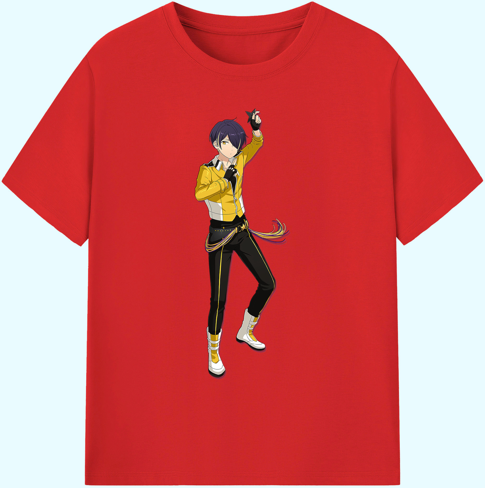 （画像用） あんさんぶるスターズ! Ensemble Stars 綿100％ メンズ半袖Tシャツ｜肌触りやわらか＆通気性