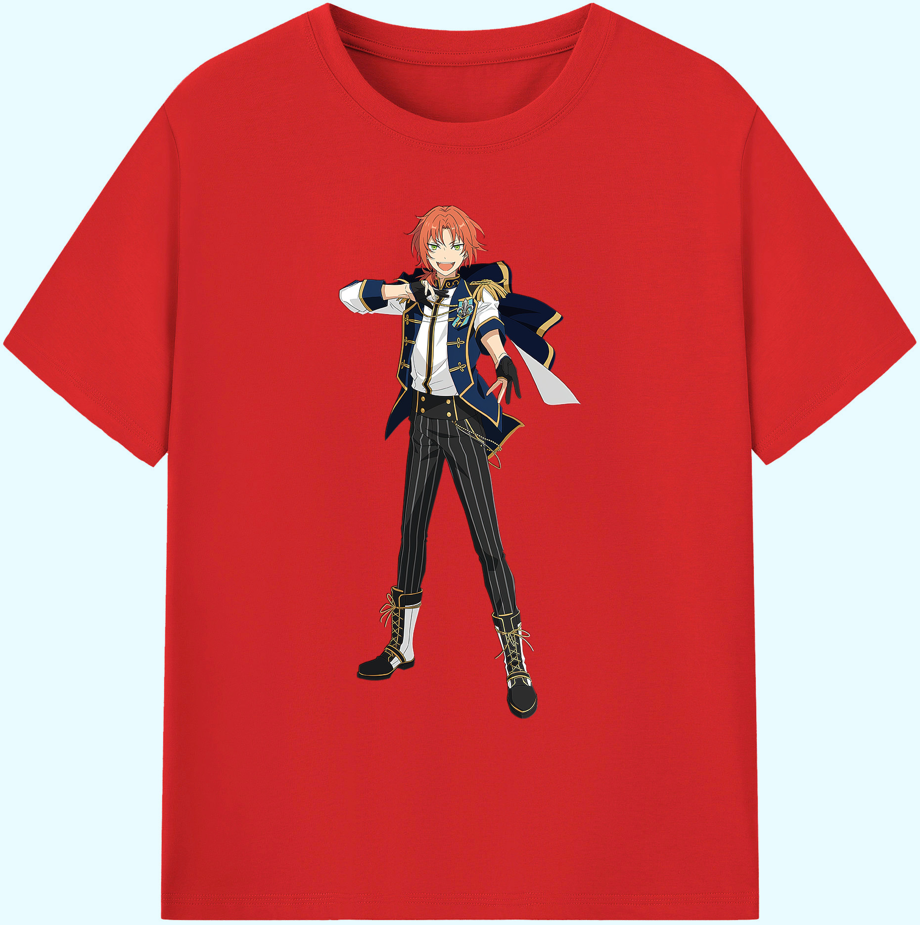 （画像用） あんさんぶるスターズ! Ensemble Stars 綿100％ メンズ半袖Tシャツ｜肌触りやわらか＆通気性