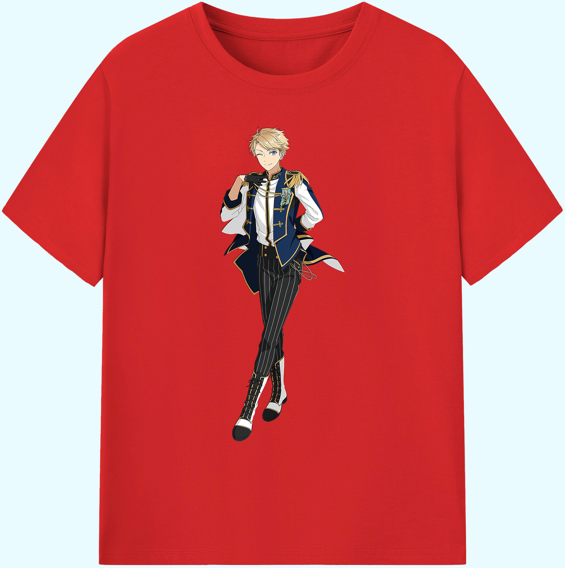 （画像用） あんさんぶるスターズ! Ensemble Stars 綿100％ メンズ半袖Tシャツ｜肌触りやわらか＆通気性