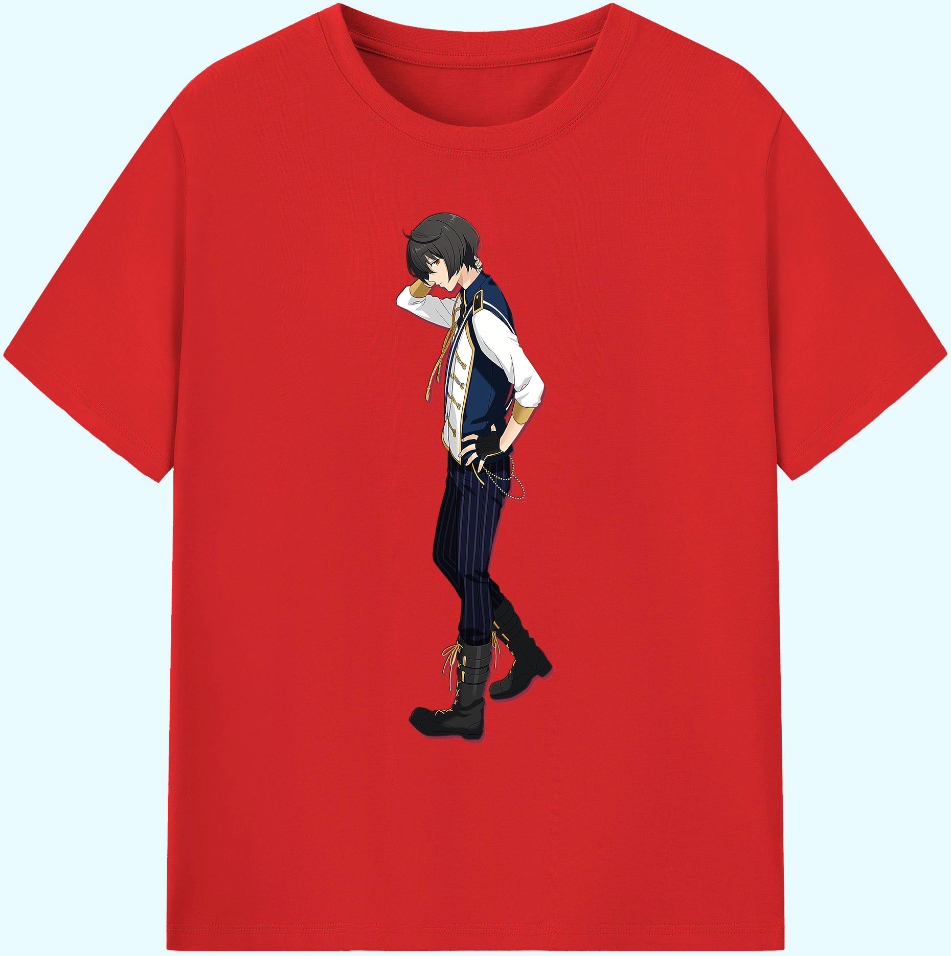 （画像用） あんさんぶるスターズ! Ensemble Stars 綿100％ メンズ半袖Tシャツ｜肌触りやわらか＆通気性