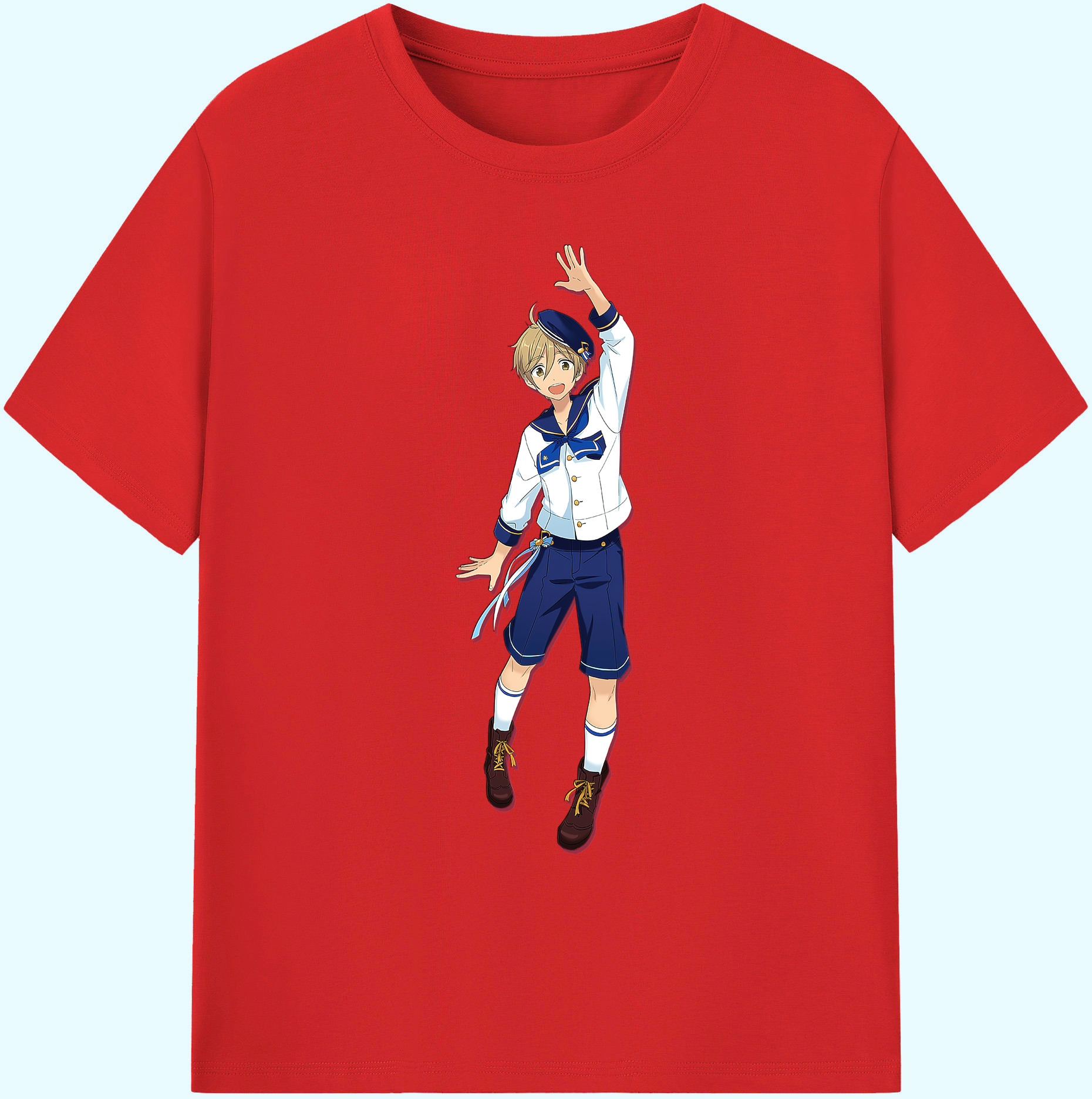（画像用） あんさんぶるスターズ! Ensemble Stars 綿100％ メンズ半袖Tシャツ｜肌触りやわらか＆通気性