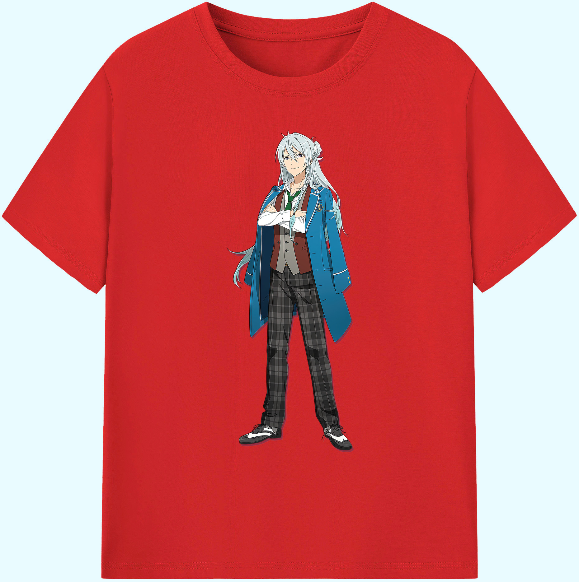 （画像用） あんさんぶるスターズ! Ensemble Stars 綿100％ メンズ半袖Tシャツ｜肌触りやわらか＆通気性