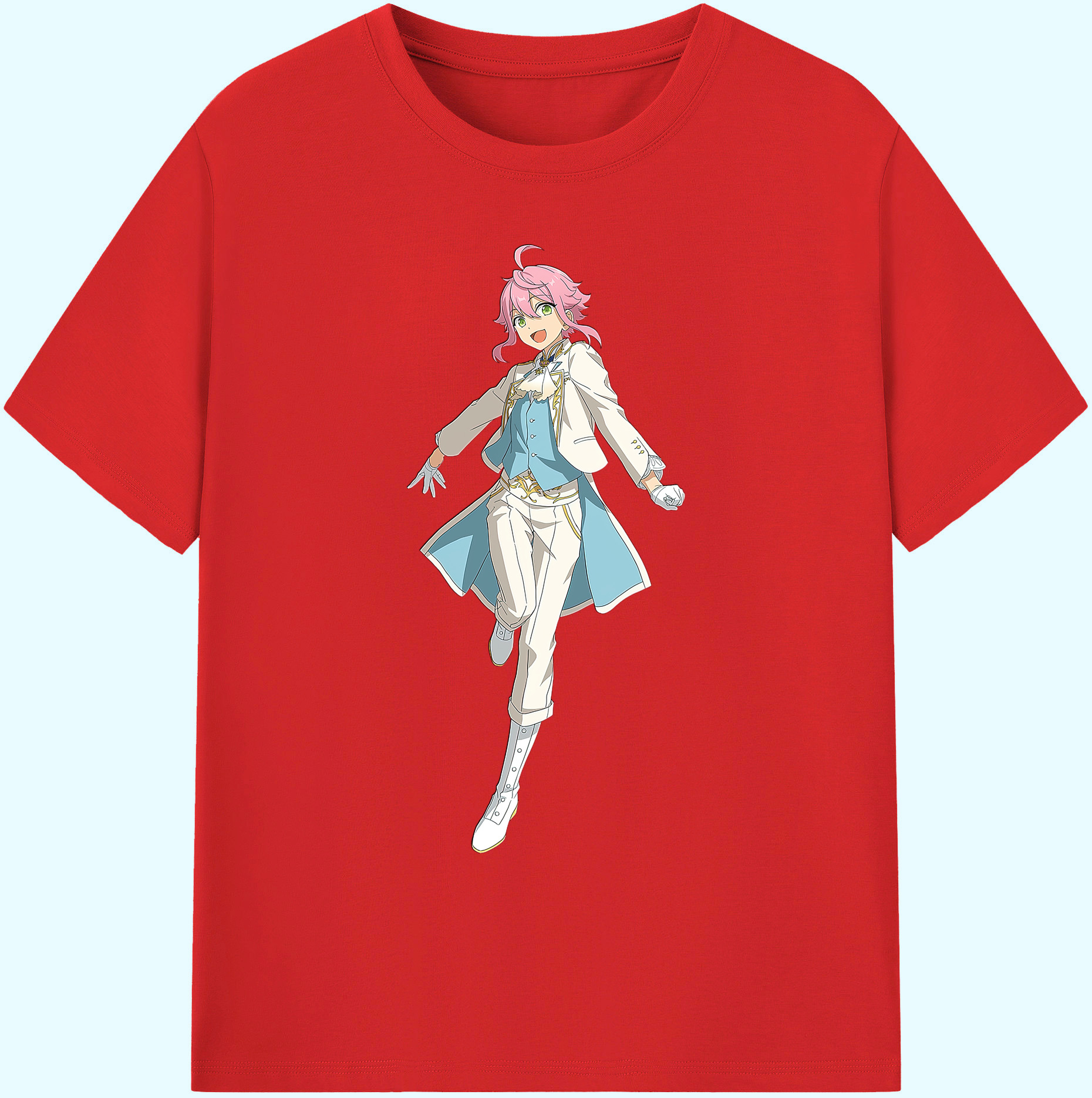 （画像用） あんさんぶるスターズ! Ensemble Stars 綿100％ メンズ半袖Tシャツ｜肌触りやわらか＆通気性