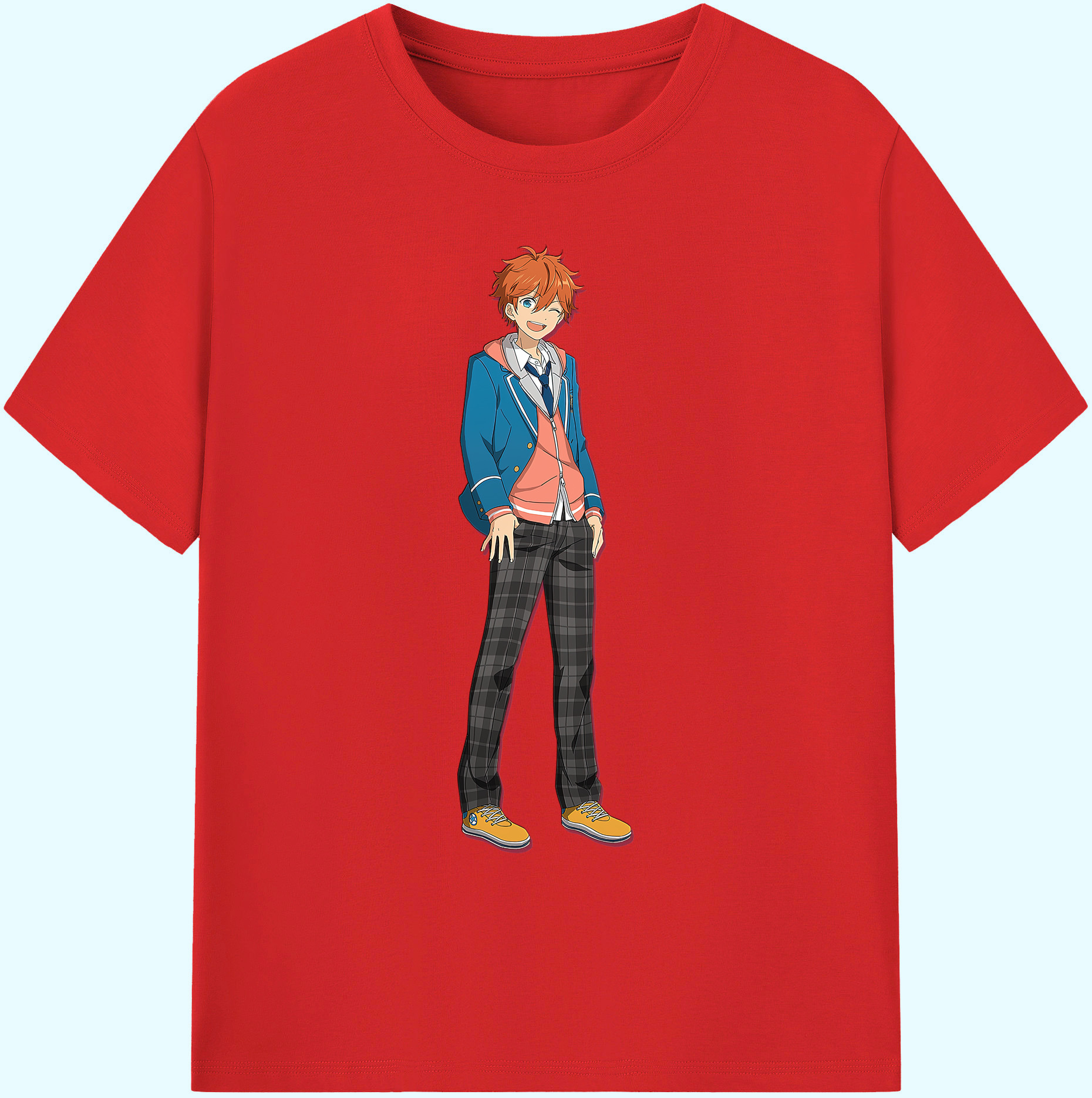 （画像用） あんさんぶるスターズ! Ensemble Stars 綿100％ メンズ半袖Tシャツ｜肌触りやわらか＆通気性
