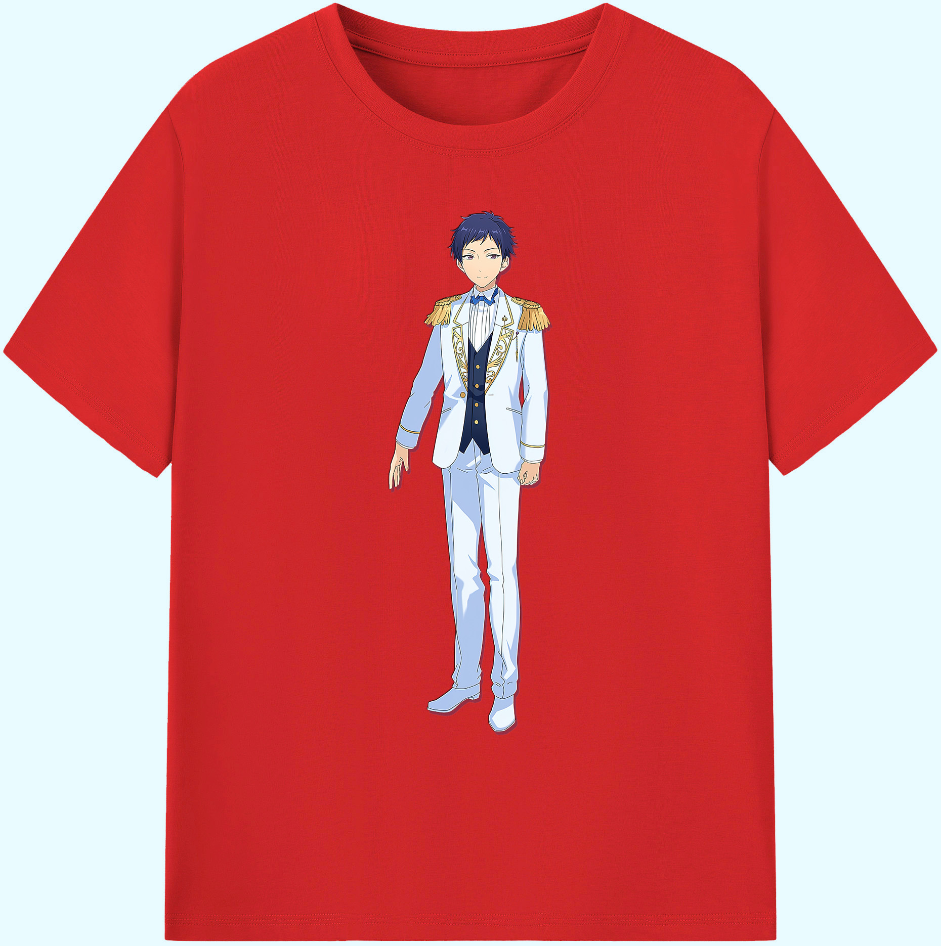 （画像用） あんさんぶるスターズ! Ensemble Stars 綿100％ メンズ半袖Tシャツ｜肌触りやわらか＆通気性