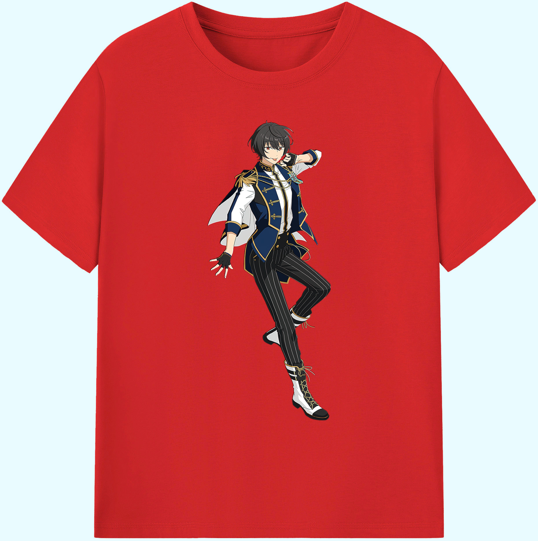 （画像用） あんさんぶるスターズ! Ensemble Stars 綿100％ メンズ半袖Tシャツ｜肌触りやわらか＆通気性