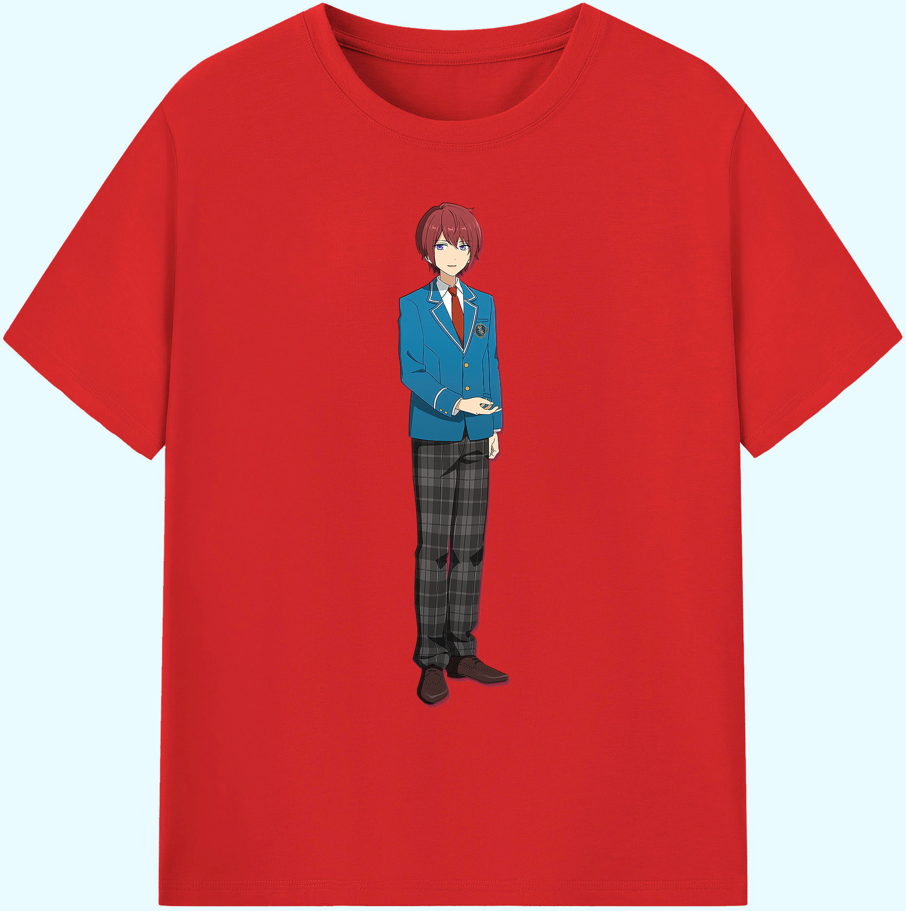 （画像用） あんさんぶるスターズ! Ensemble Stars 綿100％ メンズ半袖Tシャツ｜肌触りやわらか＆通気性