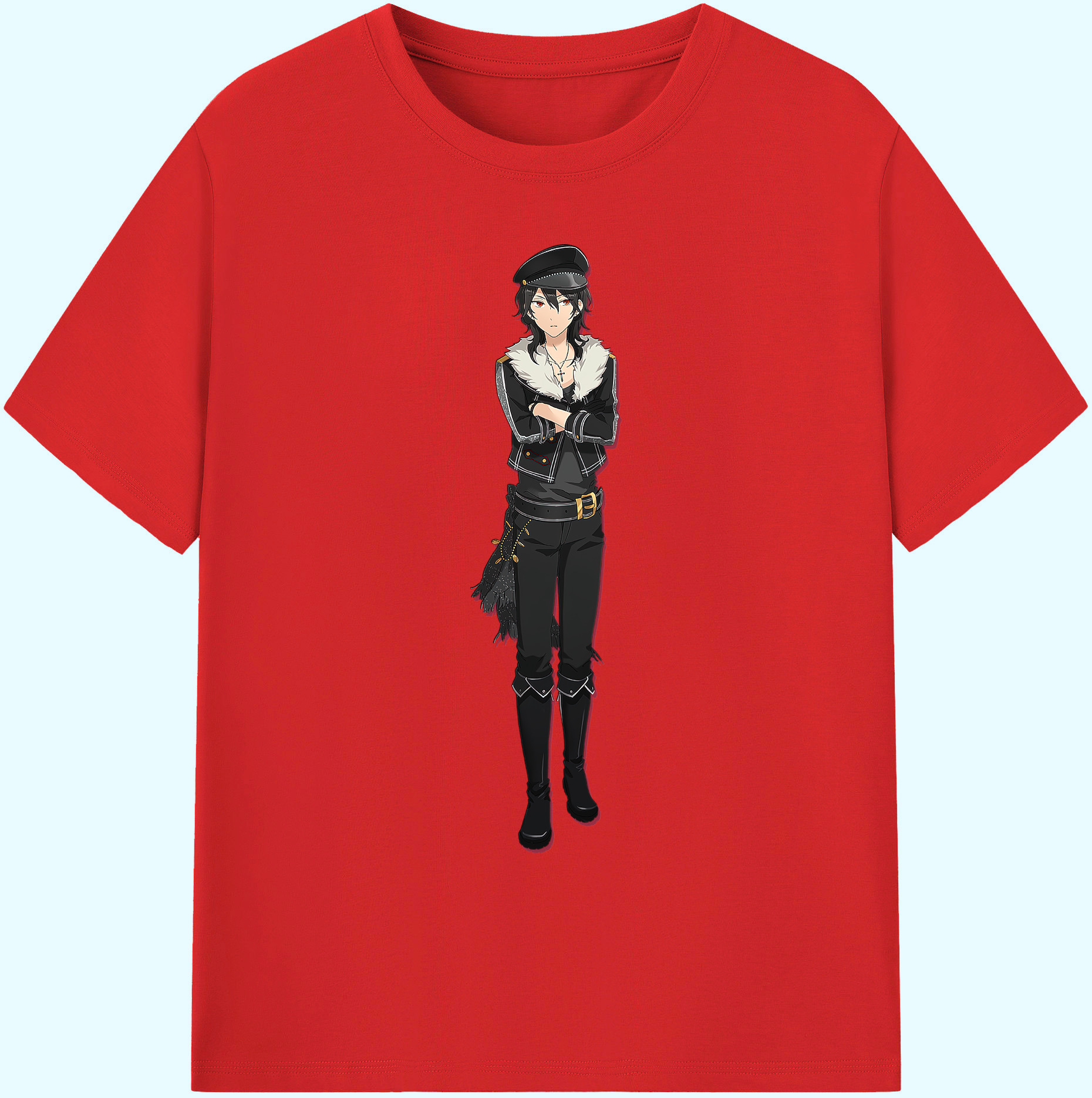 （画像用） あんさんぶるスターズ! Ensemble Stars 綿100％ メンズ半袖Tシャツ｜肌触りやわらか＆通気性