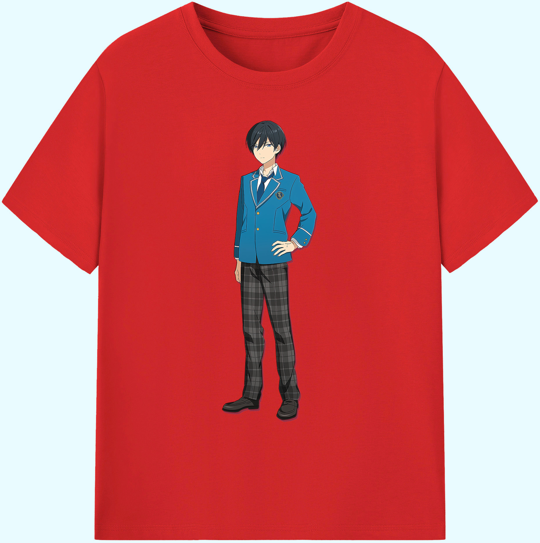 （画像用） あんさんぶるスターズ! Ensemble Stars 綿100％ メンズ半袖Tシャツ｜肌触りやわらか＆通気性